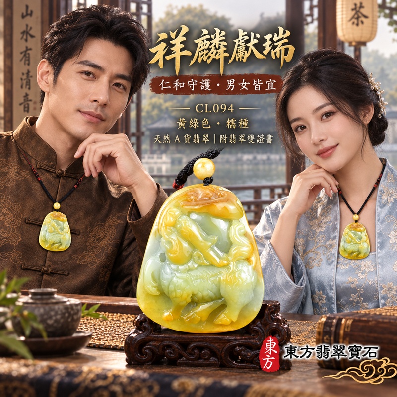 已售出可訂做|翡翠麒麟項鍊玉珮|神獸獻瑞・祥瑞富貴・招福納祥・事業順遂・平安守護|天然A貨翡翠・緬甸玉・黃綠色・糯種|神獸獻瑞|麒麟玉珮・麒麟玉墜・麒麟吊墜・翡翠麒麟牌・緬甸玉項鍊・A貨翡翠項鍊|CL094|男女翡翠項鍊・送禮收藏|客製化訂做翡翠麒麟玉珮、翡翠麒麟玉墜、翡翠麒麟吊墜、翡翠項鍊玉珮|附A貨翡翠雙證書・東方翡翠寶石 已售出可訂做|翡翠麒麟項鍊玉珮|神獸獻瑞・祥瑞富貴・招福納祥・事業順遂・平安守護|天然A貨翡翠・緬甸玉・黃綠色・糯種|神獸獻瑞|麒麟玉珮・麒麟玉墜・麒麟吊墜・翡翠麒麟牌・緬甸玉項鍊・A貨翡翠項鍊|CL094|男女翡翠項鍊・送禮收藏|客製化訂做翡翠麒麟玉珮、翡翠麒麟玉墜、翡翠麒麟吊墜、翡翠項鍊玉珮|附A貨翡翠雙證書・東方翡翠寶石