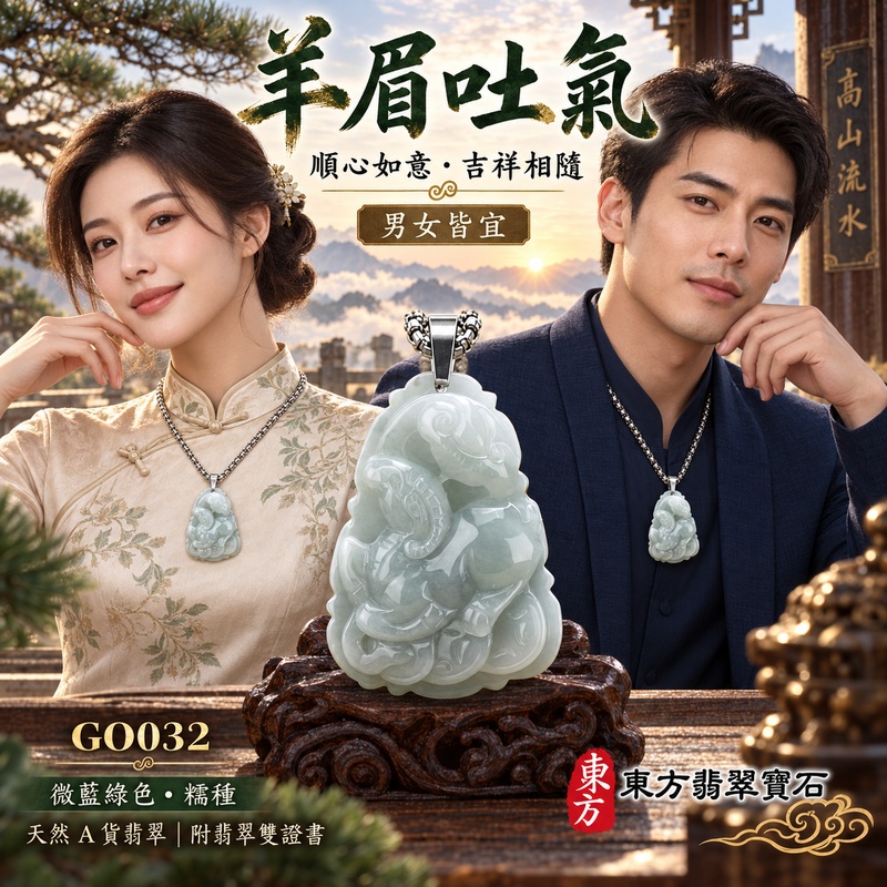 翡翠生肖羊項鍊玉珮|吉祥納福・溫良和美・福氣安康・事事順遂・平安吉祥・羊眉吐氣・揚眉展志|天然A貨翡翠・緬甸玉・綠色・糯種|羊眉吐氣、洋洋如意|生肖羊玉珮・羊玉墜・羊吊墜・翡翠羊牌・十二生肖羊項鍊・緬甸玉項鍊・A貨翡翠項鍊|GO032|男女翡翠項鍊・送禮收藏|客製化訂做翡翠羊玉珮、翡翠羊玉墜、翡翠羊吊墜、生肖羊項鍊|附A貨翡翠雙證書・東方翡翠寶石 翡翠生肖羊項鍊玉珮|吉祥納福・溫良和美・福氣安康・事事順遂・平安吉祥・羊眉吐氣・揚眉展志|天然A貨翡翠・緬甸玉・綠色・糯種|羊眉吐氣、洋洋如意|生肖羊玉珮・羊玉墜・羊吊墜・翡翠羊牌・十二生肖羊項鍊・緬甸玉項鍊・A貨翡翠項鍊|GO032|男女翡翠項鍊・送禮收藏|客製化訂做翡翠羊玉珮、翡翠羊玉墜、翡翠羊吊墜、生肖羊項鍊|附A貨翡翠雙證書・東方翡翠寶石