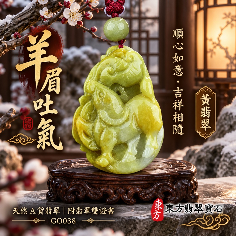 翡翠生肖羊項鍊玉珮|吉祥納福・溫良和美・福氣安康・事事順遂・平安吉祥・羊眉吐氣・揚眉展志|天然A貨翡翠・緬甸玉・黃翡翠|羊眉吐氣、洋洋如意|生肖羊玉珮・羊玉墜・羊吊墜・翡翠羊牌・十二生肖羊項鍊・緬甸玉項鍊・A貨翡翠項鍊|GO038|男女翡翠項鍊・送禮收藏|客製化訂做翡翠羊玉珮、翡翠羊玉墜、翡翠羊吊墜、生肖羊項鍊|附A貨翡翠雙證書・東方翡翠寶石 翡翠生肖羊項鍊玉珮|吉祥納福・溫良和美・福氣安康・事事順遂・平安吉祥・羊眉吐氣・揚眉展志|天然A貨翡翠・緬甸玉・黃翡翠|羊眉吐氣、洋洋如意|生肖羊玉珮・羊玉墜・羊吊墜・翡翠羊牌・十二生肖羊項鍊・緬甸玉項鍊・A貨翡翠項鍊|GO038|男女翡翠項鍊・送禮收藏|客製化訂做翡翠羊玉珮、翡翠羊玉墜、翡翠羊吊墜、生肖羊項鍊|附A貨翡翠雙證書・東方翡翠寶石