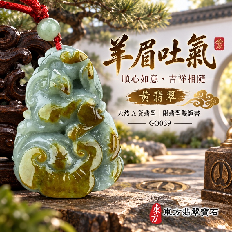 翡翠生肖羊項鍊玉珮|吉祥納福・溫良和美・福氣安康・事事順遂・平安吉祥・羊眉吐氣・揚眉展志|天然A貨翡翠・緬甸玉・油青・帶黃翡翠|羊眉吐氣、洋洋如意|生肖羊玉珮・羊玉墜・羊吊墜・翡翠羊牌・十二生肖羊項鍊・緬甸玉項鍊・A貨翡翠項鍊|GO039|男女翡翠項鍊・送禮收藏|客製化訂做翡翠羊玉珮、翡翠羊玉墜、翡翠羊吊墜、生肖羊項鍊|附A貨翡翠雙證書・東方翡翠寶石 翡翠生肖羊項鍊玉珮|吉祥納福・溫良和美・福氣安康・事事順遂・平安吉祥・羊眉吐氣・揚眉展志|天然A貨翡翠・緬甸玉・油青・帶黃翡翠|羊眉吐氣、洋洋如意|生肖羊玉珮・羊玉墜・羊吊墜・翡翠羊牌・十二生肖羊項鍊・緬甸玉項鍊・A貨翡翠項鍊|GO039|男女翡翠項鍊・送禮收藏|客製化訂做翡翠羊玉珮、翡翠羊玉墜、翡翠羊吊墜、生肖羊項鍊|附A貨翡翠雙證書・東方翡翠寶石