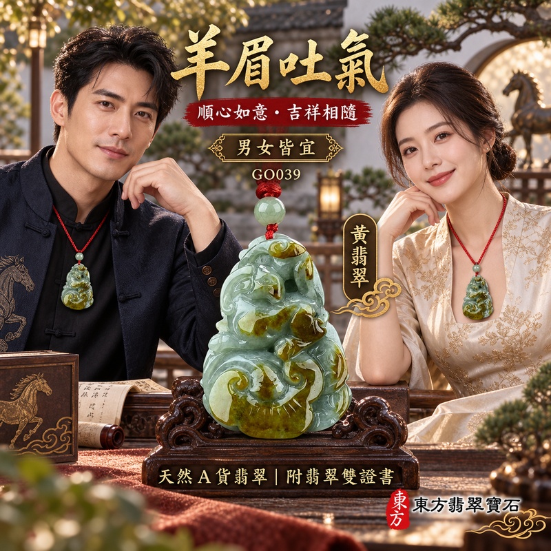 翡翠生肖羊項鍊玉珮|吉祥納福・溫良和美・福氣安康・事事順遂・平安吉祥・羊眉吐氣・揚眉展志|天然A貨翡翠・緬甸玉・油青・帶黃翡翠|羊眉吐氣、洋洋如意|生肖羊玉珮・羊玉墜・羊吊墜・翡翠羊牌・十二生肖羊項鍊・緬甸玉項鍊・A貨翡翠項鍊|GO039|男女翡翠項鍊・送禮收藏|客製化訂做翡翠羊玉珮、翡翠羊玉墜、翡翠羊吊墜、生肖羊項鍊|附A貨翡翠雙證書・東方翡翠寶石 翡翠生肖羊項鍊玉珮|吉祥納福・溫良和美・福氣安康・事事順遂・平安吉祥・羊眉吐氣・揚眉展志|天然A貨翡翠・緬甸玉・油青・帶黃翡翠|羊眉吐氣、洋洋如意|生肖羊玉珮・羊玉墜・羊吊墜・翡翠羊牌・十二生肖羊項鍊・緬甸玉項鍊・A貨翡翠項鍊|GO039|男女翡翠項鍊・送禮收藏|客製化訂做翡翠羊玉珮、翡翠羊玉墜、翡翠羊吊墜、生肖羊項鍊|附A貨翡翠雙證書・東方翡翠寶石