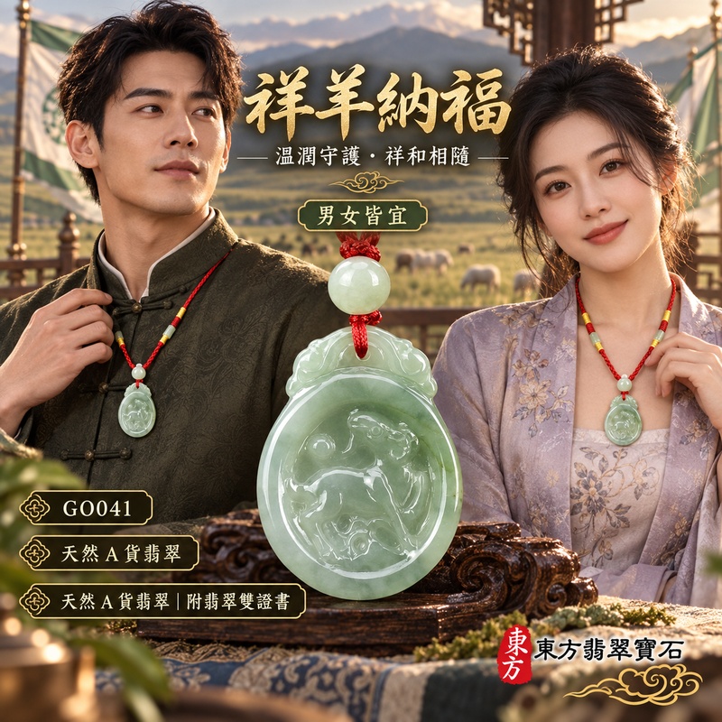 已售出可訂做|翡翠生肖羊項鍊玉珮|吉祥納福・溫良和美・福氣安康・事事順遂・平安吉祥・羊眉吐氣・揚眉展志|天然A貨翡翠・緬甸玉・淺綠・糯種・帶飄花|羊眉吐氣、洋洋如意|生肖羊玉珮・羊玉墜・羊吊墜・翡翠羊牌・十二生肖羊項鍊・緬甸玉項鍊・A貨翡翠項鍊|GO041|男女翡翠項鍊・送禮收藏|客製化訂做翡翠羊玉珮、翡翠羊玉墜、翡翠羊吊墜、生肖羊項鍊|附A貨翡翠雙證書・東方翡翠寶石 已售出可訂做|翡翠生肖羊項鍊玉珮|吉祥納福・溫良和美・福氣安康・事事順遂・平安吉祥・羊眉吐氣・揚眉展志|天然A貨翡翠・緬甸玉・淺綠・糯種・帶飄花|羊眉吐氣、洋洋如意|生肖羊玉珮・羊玉墜・羊吊墜・翡翠羊牌・十二生肖羊項鍊・緬甸玉項鍊・A貨翡翠項鍊|GO041|男女翡翠項鍊・送禮收藏|客製化訂做翡翠羊玉珮、翡翠羊玉墜、翡翠羊吊墜、生肖羊項鍊|附A貨翡翠雙證書・東方翡翠寶石