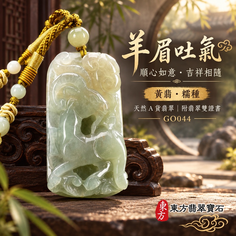 翡翠生肖羊項鍊玉珮|吉祥納福・溫良和美・福氣安康・事事順遂・平安吉祥・羊眉吐氣・揚眉展志|天然A貨翡翠・緬甸玉・黃翡・糯種・些許黃翡|羊眉吐氣、洋洋如意|生肖羊玉珮・羊玉墜・羊吊墜・翡翠羊牌・十二生肖羊項鍊・緬甸玉項鍊・A貨翡翠項鍊|GO044|男女翡翠項鍊・送禮收藏|客製化訂做翡翠羊玉珮、翡翠羊玉墜、翡翠羊吊墜、生肖羊項鍊|附A貨翡翠雙證書・東方翡翠寶石 翡翠生肖羊項鍊玉珮|吉祥納福・溫良和美・福氣安康・事事順遂・平安吉祥・羊眉吐氣・揚眉展志|天然A貨翡翠・緬甸玉・黃翡・糯種・些許黃翡|羊眉吐氣、洋洋如意|生肖羊玉珮・羊玉墜・羊吊墜・翡翠羊牌・十二生肖羊項鍊・緬甸玉項鍊・A貨翡翠項鍊|GO044|男女翡翠項鍊・送禮收藏|客製化訂做翡翠羊玉珮、翡翠羊玉墜、翡翠羊吊墜、生肖羊項鍊|附A貨翡翠雙證書・東方翡翠寶石