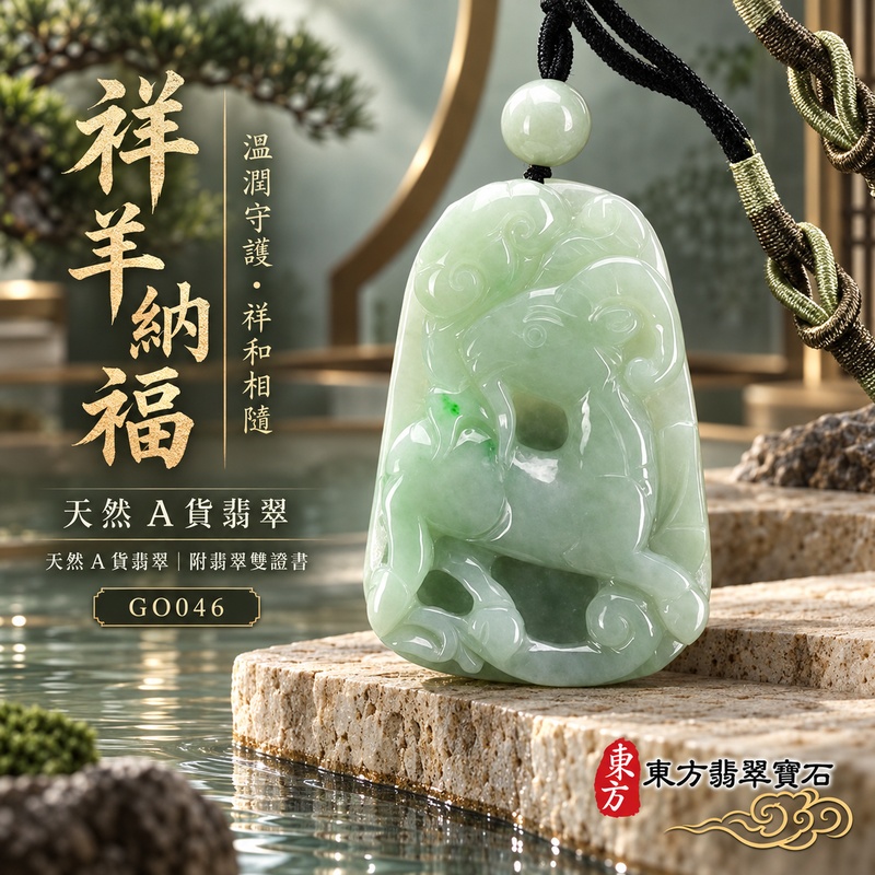 已售出可訂做|翡翠生肖羊項鍊玉珮|吉祥納福・溫良和美・福氣安康・事事順遂・平安吉祥・羊眉吐氣・揚眉展志|天然A貨翡翠・緬甸玉・綠色・糯種|羊眉吐氣、洋洋如意|生肖羊玉珮・羊玉墜・羊吊墜・翡翠羊牌・十二生肖羊項鍊・緬甸玉項鍊・A貨翡翠項鍊|GO046|男女翡翠項鍊・送禮收藏|客製化訂做翡翠羊玉珮、翡翠羊玉墜、翡翠羊吊墜、生肖羊項鍊|附A貨翡翠雙證書・東方翡翠寶石 已售出可訂做|翡翠生肖羊項鍊玉珮|吉祥納福・溫良和美・福氣安康・事事順遂・平安吉祥・羊眉吐氣・揚眉展志|天然A貨翡翠・緬甸玉・綠色・糯種|羊眉吐氣、洋洋如意|生肖羊玉珮・羊玉墜・羊吊墜・翡翠羊牌・十二生肖羊項鍊・緬甸玉項鍊・A貨翡翠項鍊|GO046|男女翡翠項鍊・送禮收藏|客製化訂做翡翠羊玉珮、翡翠羊玉墜、翡翠羊吊墜、生肖羊項鍊|附A貨翡翠雙證書・東方翡翠寶石