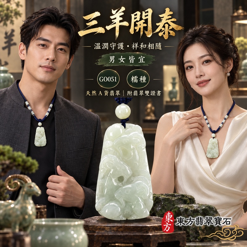 已售出可訂做|翡翠生肖羊項鍊玉珮|吉祥納福・溫良和美・福氣安康・事事順遂・平安吉祥・三陽開泰|天然A貨翡翠・緬甸玉・淡綠・糯種|三羊開泰|生肖羊玉珮・羊玉墜・羊吊墜・翡翠羊牌・十二生肖羊項鍊・緬甸玉項鍊・A貨翡翠項鍊|GO051|男女翡翠項鍊・送禮收藏|客製化訂做翡翠羊玉珮、翡翠羊玉墜、翡翠羊吊墜、生肖羊項鍊|附A貨翡翠雙證書・東方翡翠寶石 已售出可訂做|翡翠生肖羊項鍊玉珮|吉祥納福・溫良和美・福氣安康・事事順遂・平安吉祥・三陽開泰|天然A貨翡翠・緬甸玉・淡綠・糯種|三羊開泰|生肖羊玉珮・羊玉墜・羊吊墜・翡翠羊牌・十二生肖羊項鍊・緬甸玉項鍊・A貨翡翠項鍊|GO051|男女翡翠項鍊・送禮收藏|客製化訂做翡翠羊玉珮、翡翠羊玉墜、翡翠羊吊墜、生肖羊項鍊|附A貨翡翠雙證書・東方翡翠寶石