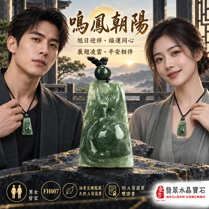 翡翠鳳凰項鍊玉珮|鳳凰呈祥・祥瑞和合・前程光明・平安吉祥・福運相隨|天然A貨翡翠・緬甸玉・油青・豆種・油青種|鳴鳳朝陽|鳳凰玉珮・鳳凰玉墜・鳳凰吊墜・翡翠鳳凰牌・鳳凰項鍊・緬甸玉項鍊・A貨翡翠項鍊|FH007|男女翡翠項鍊・送禮收藏|客製化訂做翡翠鳳凰玉珮、翡翠鳳凰玉墜、翡翠鳳凰吊墜、翡翠鳳凰項鍊|附A貨翡翠雙證書・東方翡翠寶石 翡翠鳳凰項鍊玉珮|鳳凰呈祥・祥瑞和合・前程光明・平安吉祥・福運相隨|天然A貨翡翠・緬甸玉・油青・豆種・油青種|鳴鳳朝陽|鳳凰玉珮・鳳凰玉墜・鳳凰吊墜・翡翠鳳凰牌・鳳凰項鍊・緬甸玉項鍊・A貨翡翠項鍊|FH007|男女翡翠項鍊・送禮收藏|客製化訂做翡翠鳳凰玉珮、翡翠鳳凰玉墜、翡翠鳳凰吊墜、翡翠鳳凰項鍊|附A貨翡翠雙證書・東方翡翠寶石