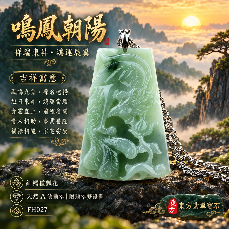 翡翠鳳凰項鍊玉珮|鳳凰呈祥・祥瑞和合・前程光明・平安吉祥・福運相隨・萬事如意|天然A貨翡翠・緬甸玉・細糯種・飄花|鳴鳳朝陽|鳳凰玉珮・鳳凰玉墜・鳳凰吊墜・翡翠鳳凰牌・鳳凰項鍊・緬甸玉項鍊・A貨翡翠項鍊|FH027|男女翡翠項鍊・送禮收藏|客製化訂做翡翠鳳凰玉珮、翡翠鳳凰玉墜、翡翠鳳凰吊墜、翡翠鳳凰項鍊|附A貨翡翠雙證書・東方翡翠寶石 翡翠鳳凰項鍊玉珮|鳳凰呈祥・祥瑞和合・前程光明・平安吉祥・福運相隨・萬事如意|天然A貨翡翠・緬甸玉・細糯種・飄花|鳴鳳朝陽|鳳凰玉珮・鳳凰玉墜・鳳凰吊墜・翡翠鳳凰牌・鳳凰項鍊・緬甸玉項鍊・A貨翡翠項鍊|FH027|男女翡翠項鍊・送禮收藏|客製化訂做翡翠鳳凰玉珮、翡翠鳳凰玉墜、翡翠鳳凰吊墜、翡翠鳳凰項鍊|附A貨翡翠雙證書・東方翡翠寶石