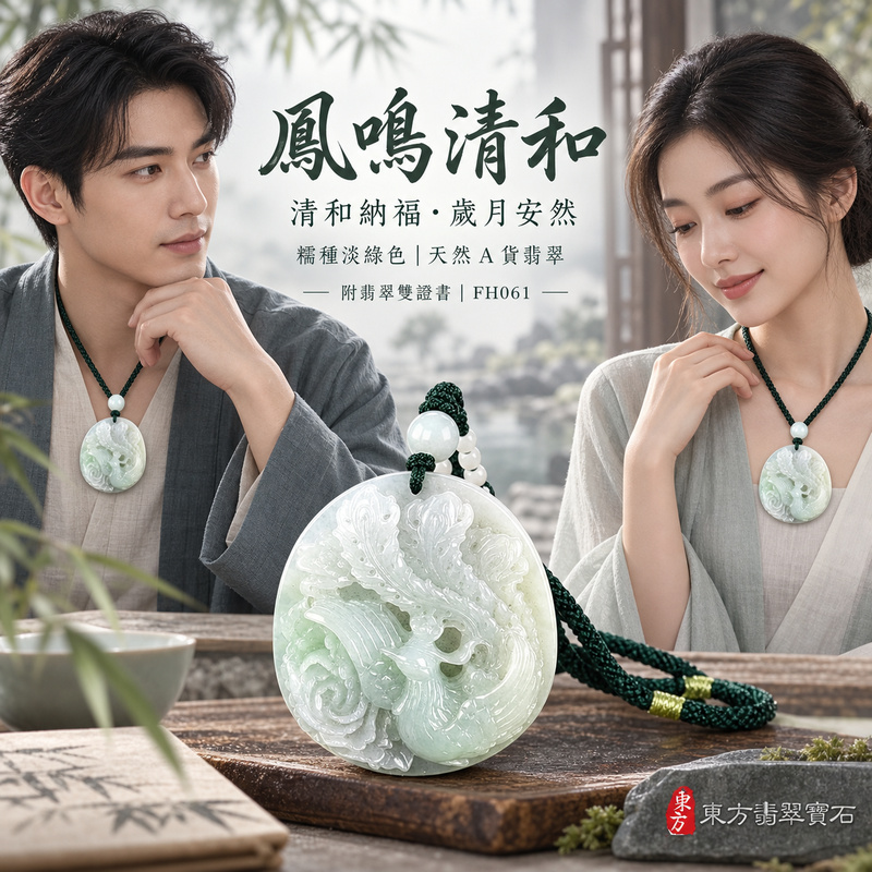 翡翠鳳凰項鍊玉珮|鳳凰呈祥・祥瑞和合・前程光明・平安吉祥・福運相隨|天然A貨翡翠・緬甸玉・淡綠色・糯種|鳴鳳朝陽|鳳凰玉珮・鳳凰玉墜・鳳凰吊墜・翡翠鳳凰牌・鳳凰項鍊・緬甸玉項鍊・A貨翡翠項鍊|FH061|男女翡翠項鍊・送禮收藏|客製化訂做翡翠鳳凰玉珮、翡翠鳳凰玉墜、翡翠鳳凰吊墜、翡翠鳳凰項鍊|附A貨翡翠雙證書・東方翡翠寶石 翡翠鳳凰項鍊玉珮|鳳凰呈祥・祥瑞和合・前程光明・平安吉祥・福運相隨|天然A貨翡翠・緬甸玉・淡綠色・糯種|鳴鳳朝陽|鳳凰玉珮・鳳凰玉墜・鳳凰吊墜・翡翠鳳凰牌・鳳凰項鍊・緬甸玉項鍊・A貨翡翠項鍊|FH061|男女翡翠項鍊・送禮收藏|客製化訂做翡翠鳳凰玉珮、翡翠鳳凰玉墜、翡翠鳳凰吊墜、翡翠鳳凰項鍊|附A貨翡翠雙證書・東方翡翠寶石