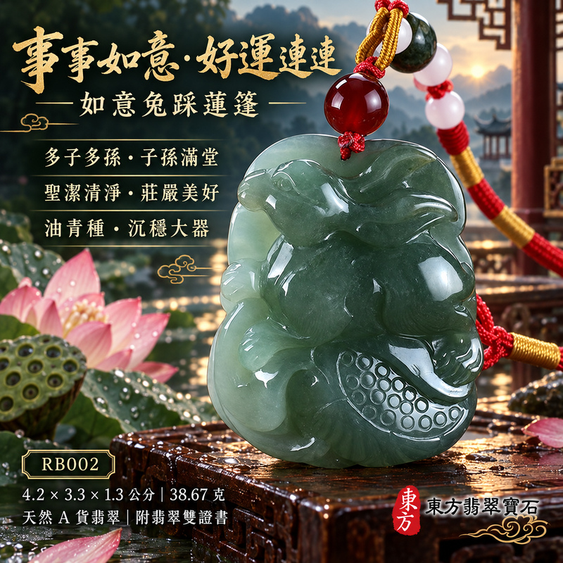 已售出可訂做|翡翠生肖兔項鍊玉珮|玉兔呈祥・溫和敏捷・福運相隨・前程順遂・平安吉祥・萬事如意・清雅圓滿|天然A貨翡翠・緬甸玉・油青・油青種|如意兔踩蓮篷|兔玉珮・兔玉墜・兔吊墜・翡翠兔牌・兔項鍊・緬甸玉項鍊・A貨翡翠項鍊|RB002|男女翡翠項鍊・送禮收藏|客製化訂做翡翠兔玉珮、翡翠兔玉墜、翡翠兔吊墜、翡翠兔項鍊|附A貨翡翠雙證書・東方翡翠寶石 已售出可訂做|翡翠生肖兔項鍊玉珮|玉兔呈祥・溫和敏捷・福運相隨・前程順遂・平安吉祥・萬事如意・清雅圓滿|天然A貨翡翠・緬甸玉・油青・油青種|如意兔踩蓮篷|兔玉珮・兔玉墜・兔吊墜・翡翠兔牌・兔項鍊・緬甸玉項鍊・A貨翡翠項鍊|RB002|男女翡翠項鍊・送禮收藏|客製化訂做翡翠兔玉珮、翡翠兔玉墜、翡翠兔吊墜、翡翠兔項鍊|附A貨翡翠雙證書・東方翡翠寶石