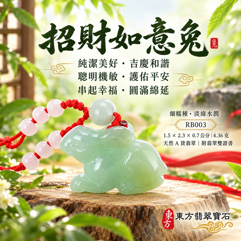 已售出可訂做|翡翠生肖兔項鍊玉珮|玉兔呈祥・溫和敏捷・福運相隨・前程順遂・平安吉祥・萬事如意・招財納福|天然A貨翡翠・緬甸玉・淡綠・細糯種|招財如意兔|兔玉珮・兔玉墜・兔吊墜・翡翠兔牌・兔項鍊・緬甸玉項鍊・A貨翡翠項鍊|RB003|男女翡翠項鍊・送禮收藏|客製化訂做翡翠兔玉珮、翡翠兔玉墜、翡翠兔吊墜、翡翠兔項鍊|附A貨翡翠雙證書・東方翡翠寶石 已售出可訂做|翡翠生肖兔項鍊玉珮|玉兔呈祥・溫和敏捷・福運相隨・前程順遂・平安吉祥・萬事如意・招財納福|天然A貨翡翠・緬甸玉・淡綠・細糯種|招財如意兔|兔玉珮・兔玉墜・兔吊墜・翡翠兔牌・兔項鍊・緬甸玉項鍊・A貨翡翠項鍊|RB003|男女翡翠項鍊・送禮收藏|客製化訂做翡翠兔玉珮、翡翠兔玉墜、翡翠兔吊墜、翡翠兔項鍊|附A貨翡翠雙證書・東方翡翠寶石