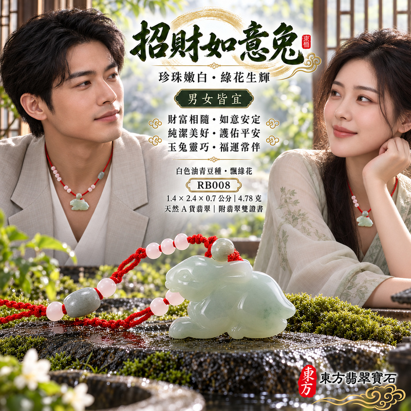 已售出可訂做|翡翠生肖兔項鍊玉珮|玉兔呈祥・溫和敏捷・福運相隨・前程順遂・平安吉祥・萬事如意・招財納福|天然A貨翡翠・緬甸玉・白色・油青・豆種・油青種・飄綠花|招財如意兔|兔玉珮・兔玉墜・兔吊墜・翡翠兔牌・兔項鍊・緬甸玉項鍊・A貨翡翠項鍊|RB008|男女翡翠項鍊・送禮收藏|客製化訂做翡翠兔玉珮、翡翠兔玉墜、翡翠兔吊墜、翡翠兔項鍊|附A貨翡翠雙證書・東方翡翠寶石 已售出可訂做|翡翠生肖兔項鍊玉珮|玉兔呈祥・溫和敏捷・福運相隨・前程順遂・平安吉祥・萬事如意・招財納福|天然A貨翡翠・緬甸玉・白色・油青・豆種・油青種・飄綠花|招財如意兔|兔玉珮・兔玉墜・兔吊墜・翡翠兔牌・兔項鍊・緬甸玉項鍊・A貨翡翠項鍊|RB008|男女翡翠項鍊・送禮收藏|客製化訂做翡翠兔玉珮、翡翠兔玉墜、翡翠兔吊墜、翡翠兔項鍊|附A貨翡翠雙證書・東方翡翠寶石