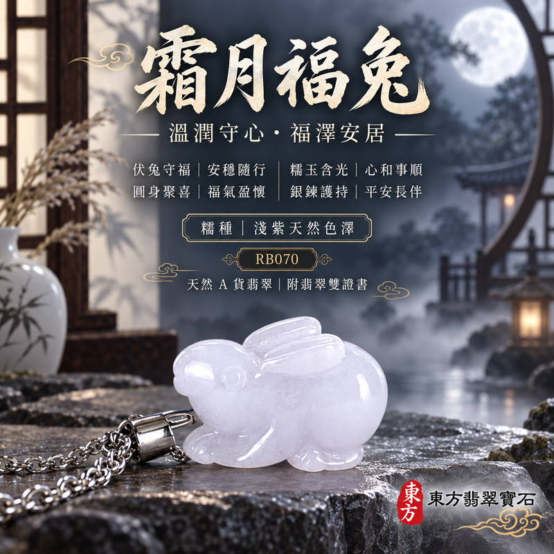 翡翠生肖兔項鍊玉珮|玉兔呈祥・溫和敏捷・福運相隨・前程順遂・平安吉祥・萬事如意・招財納福|天然A貨翡翠・緬甸玉・紫色・細糯種|招財如意兔|兔玉珮・兔玉墜・兔吊墜・翡翠兔牌・兔項鍊・緬甸玉項鍊・A貨翡翠項鍊|RB070|男女翡翠項鍊・送禮收藏|客製化訂做翡翠兔玉珮、翡翠兔玉墜、翡翠兔吊墜、翡翠兔項鍊|附A貨翡翠雙證書・東方翡翠寶石 翡翠生肖兔項鍊玉珮|玉兔呈祥・溫和敏捷・福運相隨・前程順遂・平安吉祥・萬事如意・招財納福|天然A貨翡翠・緬甸玉・紫色・細糯種|招財如意兔|兔玉珮・兔玉墜・兔吊墜・翡翠兔牌・兔項鍊・緬甸玉項鍊・A貨翡翠項鍊|RB070|男女翡翠項鍊・送禮收藏|客製化訂做翡翠兔玉珮、翡翠兔玉墜、翡翠兔吊墜、翡翠兔項鍊|附A貨翡翠雙證書・東方翡翠寶石