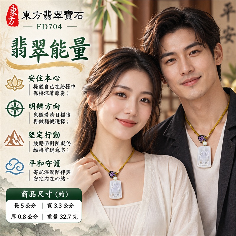翡翠不動明王項鍊玉珮｜堅定守念・智慧明辨・沉著定心・勇敢前行・平安相伴｜天然A貨翡翠・糯種淡紫褐黃飄花・圓角厚實長方牌・明王坐像層疊浮雕・金黃編繩紫黑盤結・背面圓角內框素面｜天然緬甸A貨翡翠｜FD704｜客製化訂做各種翡翠不動明王吊墜玉珮項鍊｜附中國玉石鑑定所GS22080100190與東方翡翠寶石FD704雙證書 2
