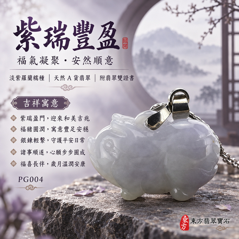 已售出可訂做|翡翠生肖豬項鍊玉珮|福氣圓滿・豐足安泰・家庭和樂・福運相隨・平安吉祥・萬事如意|天然A貨翡翠・緬甸玉・紫羅蘭・糯種|豬事如意|豬玉珮・豬玉墜・豬吊墜・翡翠豬牌・豬項鍊・緬甸玉項鍊・A貨翡翠項鍊|PG004|男女翡翠項鍊・送禮收藏|客製化訂做翡翠豬玉珮、翡翠豬玉墜、翡翠豬吊墜、翡翠豬項鍊|附A貨翡翠雙證書・東方翡翠寶石 已售出可訂做|翡翠生肖豬項鍊玉珮|福氣圓滿・豐足安泰・家庭和樂・福運相隨・平安吉祥・萬事如意|天然A貨翡翠・緬甸玉・紫羅蘭・糯種|豬事如意|豬玉珮・豬玉墜・豬吊墜・翡翠豬牌・豬項鍊・緬甸玉項鍊・A貨翡翠項鍊|PG004|男女翡翠項鍊・送禮收藏|客製化訂做翡翠豬玉珮、翡翠豬玉墜、翡翠豬吊墜、翡翠豬項鍊|附A貨翡翠雙證書・東方翡翠寶石