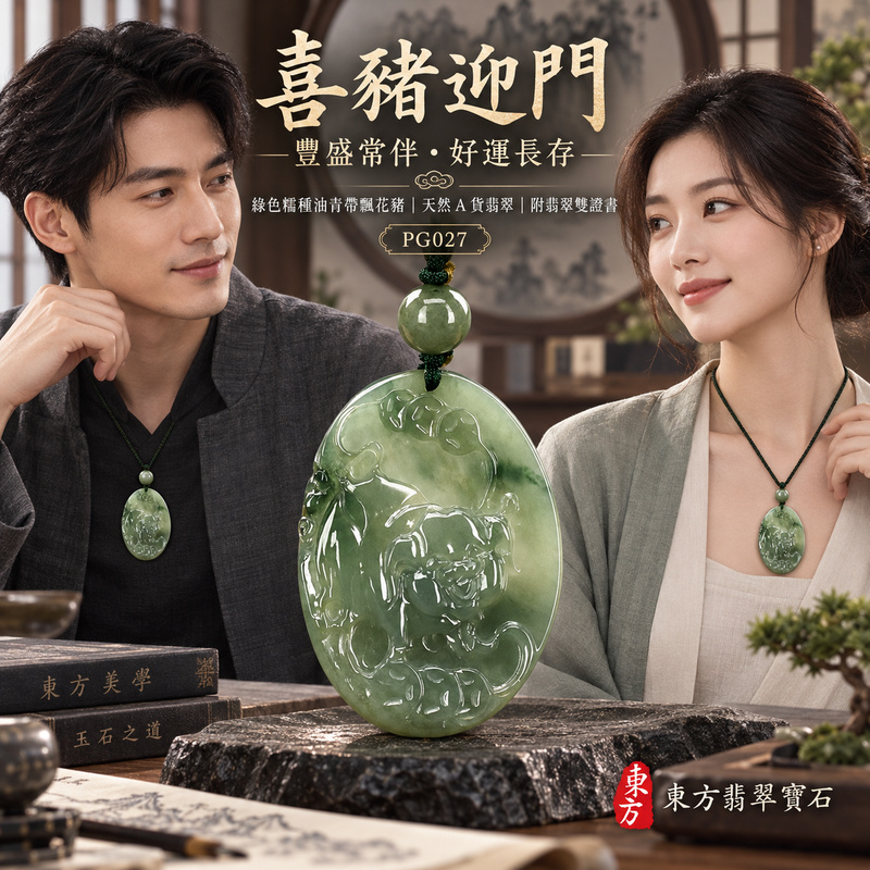 已售出可訂做|翡翠生肖豬項鍊玉珮|福氣圓滿・豐足安泰・家庭和樂・福運相隨・平安吉祥・萬事如意|天然A貨翡翠・緬甸玉・綠色・油青・糯種・帶飄花|豬事如意|豬玉珮・豬玉墜・豬吊墜・翡翠豬牌・豬項鍊・緬甸玉項鍊・A貨翡翠項鍊|PG027|男女翡翠項鍊・送禮收藏|客製化訂做翡翠豬玉珮、翡翠豬玉墜、翡翠豬吊墜、翡翠豬項鍊|附A貨翡翠雙證書・東方翡翠寶石 已售出可訂做|翡翠生肖豬項鍊玉珮|福氣圓滿・豐足安泰・家庭和樂・福運相隨・平安吉祥・萬事如意|天然A貨翡翠・緬甸玉・綠色・油青・糯種・帶飄花|豬事如意|豬玉珮・豬玉墜・豬吊墜・翡翠豬牌・豬項鍊・緬甸玉項鍊・A貨翡翠項鍊|PG027|男女翡翠項鍊・送禮收藏|客製化訂做翡翠豬玉珮、翡翠豬玉墜、翡翠豬吊墜、翡翠豬項鍊|附A貨翡翠雙證書・東方翡翠寶石