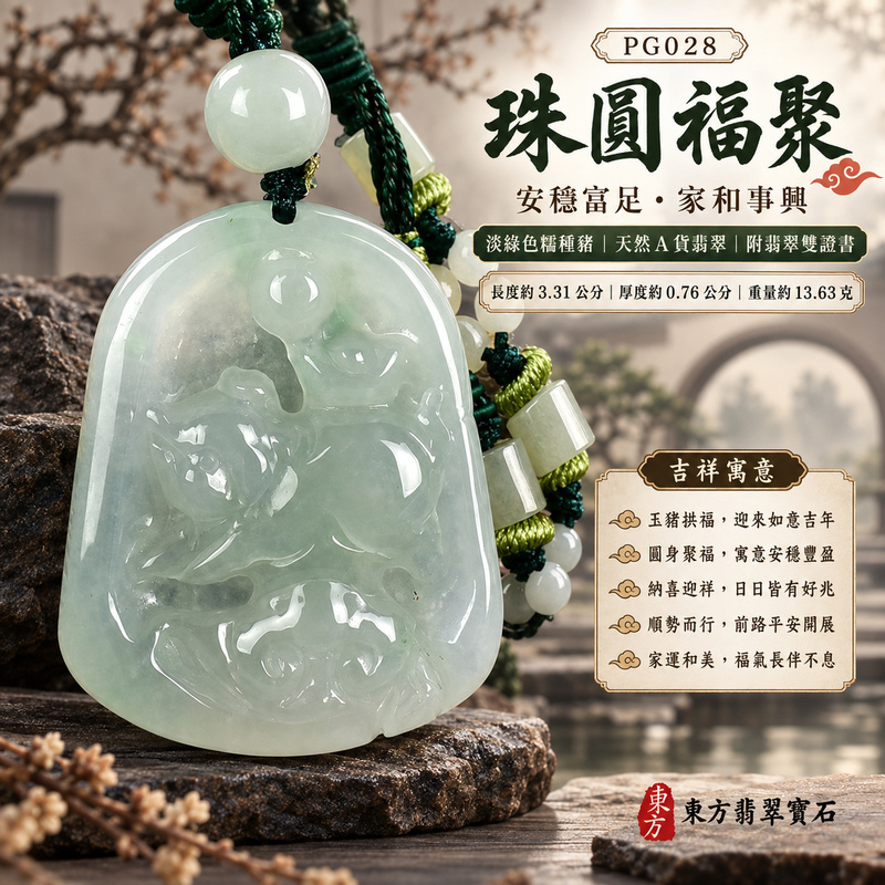 已售出可訂做|翡翠生肖豬項鍊玉珮|福氣圓滿・豐足安泰・家庭和樂・福運相隨・平安吉祥・萬事如意|天然A貨翡翠・緬甸玉・淡綠色・糯種|豬事如意|豬玉珮・豬玉墜・豬吊墜・翡翠豬牌・豬項鍊・緬甸玉項鍊・A貨翡翠項鍊|PG028|男女翡翠項鍊・送禮收藏|客製化訂做翡翠豬玉珮、翡翠豬玉墜、翡翠豬吊墜、翡翠豬項鍊|附A貨翡翠雙證書・東方翡翠寶石 已售出可訂做|翡翠生肖豬項鍊玉珮|福氣圓滿・豐足安泰・家庭和樂・福運相隨・平安吉祥・萬事如意|天然A貨翡翠・緬甸玉・淡綠色・糯種|豬事如意|豬玉珮・豬玉墜・豬吊墜・翡翠豬牌・豬項鍊・緬甸玉項鍊・A貨翡翠項鍊|PG028|男女翡翠項鍊・送禮收藏|客製化訂做翡翠豬玉珮、翡翠豬玉墜、翡翠豬吊墜、翡翠豬項鍊|附A貨翡翠雙證書・東方翡翠寶石