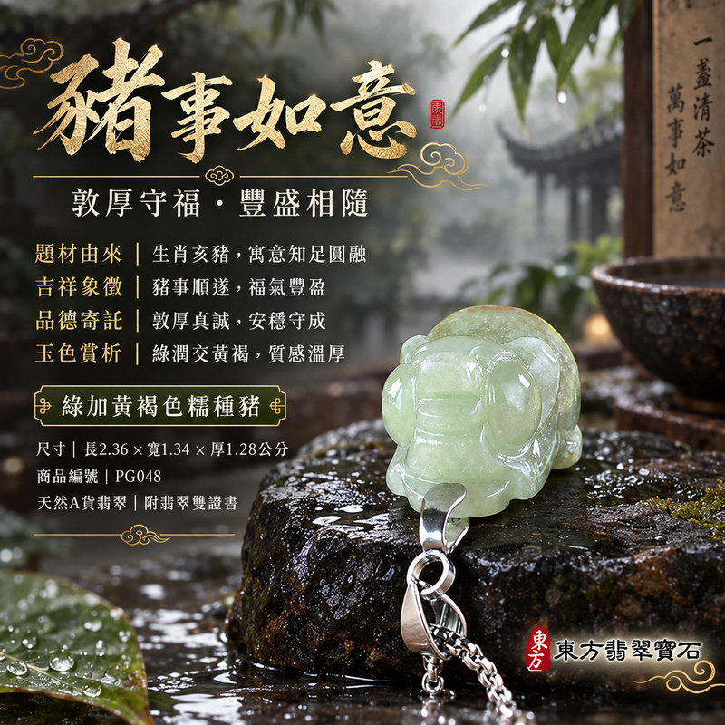 翡翠生肖豬項鍊玉珮|福氣圓滿・豐足安泰・家庭和樂・福運相隨・平安吉祥・萬事如意|天然A貨翡翠・緬甸玉・綠加黃褐色・糯種|豬事如意|豬玉珮・豬玉墜・豬吊墜・翡翠豬牌・豬項鍊・緬甸玉項鍊・A貨翡翠項鍊|PG048|男女翡翠項鍊・送禮收藏|客製化訂做翡翠豬玉珮、翡翠豬玉墜、翡翠豬吊墜、翡翠豬項鍊|附A貨翡翠雙證書・東方翡翠寶石 翡翠生肖豬項鍊玉珮|福氣圓滿・豐足安泰・家庭和樂・福運相隨・平安吉祥・萬事如意|天然A貨翡翠・緬甸玉・綠加黃褐色・糯種|豬事如意|豬玉珮・豬玉墜・豬吊墜・翡翠豬牌・豬項鍊・緬甸玉項鍊・A貨翡翠項鍊|PG048|男女翡翠項鍊・送禮收藏|客製化訂做翡翠豬玉珮、翡翠豬玉墜、翡翠豬吊墜、翡翠豬項鍊|附A貨翡翠雙證書・東方翡翠寶石