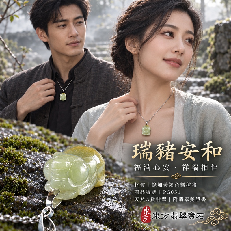 翡翠生肖豬項鍊玉珮|福氣圓滿・豐足安泰・家庭和樂・福運相隨・平安吉祥・萬事如意|天然A貨翡翠・緬甸玉・綠加黃褐色・糯種|豬事如意|豬玉珮・豬玉墜・豬吊墜・翡翠豬牌・豬項鍊・緬甸玉項鍊・A貨翡翠項鍊|PG051|男女翡翠項鍊・送禮收藏|客製化訂做翡翠豬玉珮、翡翠豬玉墜、翡翠豬吊墜、翡翠豬項鍊|附A貨翡翠雙證書・東方翡翠寶石 翡翠生肖豬項鍊玉珮|福氣圓滿・豐足安泰・家庭和樂・福運相隨・平安吉祥・萬事如意|天然A貨翡翠・緬甸玉・綠加黃褐色・糯種|豬事如意|豬玉珮・豬玉墜・豬吊墜・翡翠豬牌・豬項鍊・緬甸玉項鍊・A貨翡翠項鍊|PG051|男女翡翠項鍊・送禮收藏|客製化訂做翡翠豬玉珮、翡翠豬玉墜、翡翠豬吊墜、翡翠豬項鍊|附A貨翡翠雙證書・東方翡翠寶石