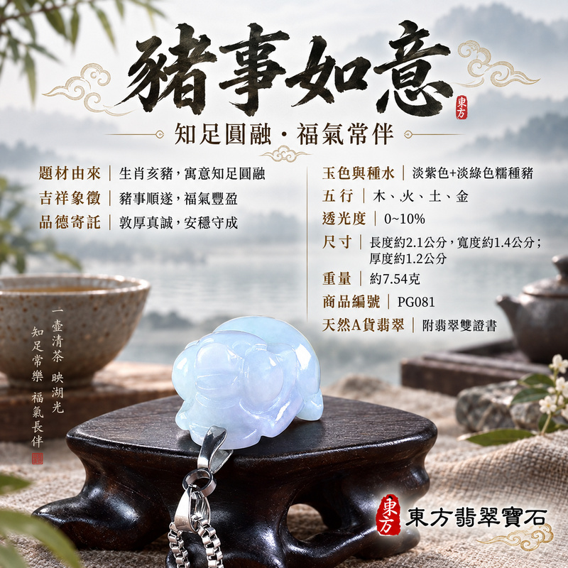 翡翠生肖豬項鍊玉珮|福氣圓滿・豐足安泰・家庭和樂・福運相隨・平安吉祥・萬事如意|天然A貨翡翠・緬甸玉・紫色・淡綠色・糯種|豬事如意|豬玉珮・豬玉墜・豬吊墜・翡翠豬牌・豬項鍊・緬甸玉項鍊・A貨翡翠項鍊|PG081|男女翡翠項鍊・送禮收藏|客製化訂做翡翠豬玉珮、翡翠豬玉墜、翡翠豬吊墜、翡翠豬項鍊|附A貨翡翠雙證書・東方翡翠寶石 翡翠生肖豬項鍊玉珮|福氣圓滿・豐足安泰・家庭和樂・福運相隨・平安吉祥・萬事如意|天然A貨翡翠・緬甸玉・紫色・淡綠色・糯種|豬事如意|豬玉珮・豬玉墜・豬吊墜・翡翠豬牌・豬項鍊・緬甸玉項鍊・A貨翡翠項鍊|PG081|男女翡翠項鍊・送禮收藏|客製化訂做翡翠豬玉珮、翡翠豬玉墜、翡翠豬吊墜、翡翠豬項鍊|附A貨翡翠雙證書・東方翡翠寶石