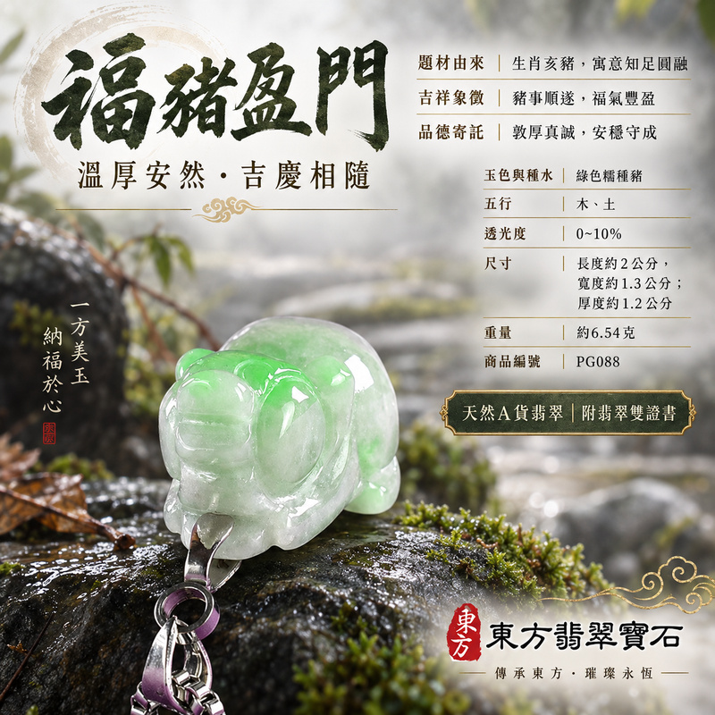 翡翠生肖豬項鍊玉珮|福氣圓滿・豐足安泰・家庭和樂・福運相隨・平安吉祥・萬事如意|天然A貨翡翠・緬甸玉・綠色・糯種|豬事如意|豬玉珮・豬玉墜・豬吊墜・翡翠豬牌・豬項鍊・緬甸玉項鍊・A貨翡翠項鍊|PG088|男女翡翠項鍊・送禮收藏|客製化訂做翡翠豬玉珮、翡翠豬玉墜、翡翠豬吊墜、翡翠豬項鍊|附A貨翡翠雙證書・東方翡翠寶石 翡翠生肖豬項鍊玉珮|福氣圓滿・豐足安泰・家庭和樂・福運相隨・平安吉祥・萬事如意|天然A貨翡翠・緬甸玉・綠色・糯種|豬事如意|豬玉珮・豬玉墜・豬吊墜・翡翠豬牌・豬項鍊・緬甸玉項鍊・A貨翡翠項鍊|PG088|男女翡翠項鍊・送禮收藏|客製化訂做翡翠豬玉珮、翡翠豬玉墜、翡翠豬吊墜、翡翠豬項鍊|附A貨翡翠雙證書・東方翡翠寶石
