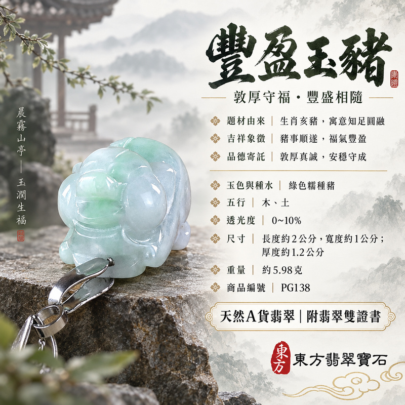 翡翠生肖豬項鍊玉珮|福氣圓滿・豐足安泰・家庭和樂・福運相隨・平安吉祥・萬事如意|天然A貨翡翠・緬甸玉・綠色・糯種|豬事如意|豬玉珮・豬玉墜・豬吊墜・翡翠豬牌・豬項鍊・緬甸玉項鍊・A貨翡翠項鍊|PG138|男女翡翠項鍊・送禮收藏|客製化訂做翡翠豬玉珮、翡翠豬玉墜、翡翠豬吊墜、翡翠豬項鍊|附A貨翡翠雙證書・東方翡翠寶石 翡翠生肖豬項鍊玉珮|福氣圓滿・豐足安泰・家庭和樂・福運相隨・平安吉祥・萬事如意|天然A貨翡翠・緬甸玉・綠色・糯種|豬事如意|豬玉珮・豬玉墜・豬吊墜・翡翠豬牌・豬項鍊・緬甸玉項鍊・A貨翡翠項鍊|PG138|男女翡翠項鍊・送禮收藏|客製化訂做翡翠豬玉珮、翡翠豬玉墜、翡翠豬吊墜、翡翠豬項鍊|附A貨翡翠雙證書・東方翡翠寶石