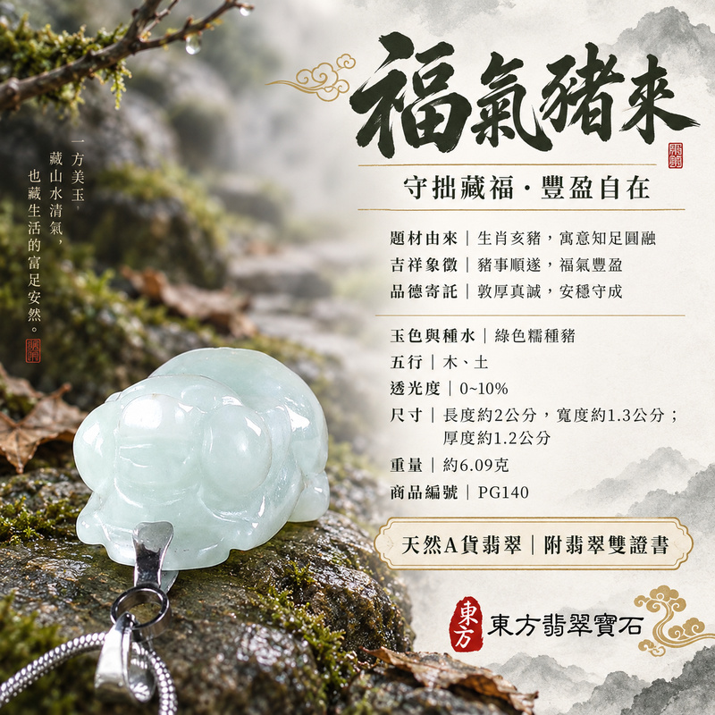 已售出可訂做|翡翠生肖豬項鍊玉珮|福氣圓滿・豐足安泰・家庭和樂・福運相隨・平安吉祥・萬事如意|天然A貨翡翠・緬甸玉・綠色・糯種|豬事如意|豬玉珮・豬玉墜・豬吊墜・翡翠豬牌・豬項鍊・緬甸玉項鍊・A貨翡翠項鍊|PG140|男女翡翠項鍊・送禮收藏|客製化訂做翡翠豬玉珮、翡翠豬玉墜、翡翠豬吊墜、翡翠豬項鍊|附A貨翡翠雙證書・東方翡翠寶石 已售出可訂做|翡翠生肖豬項鍊玉珮|福氣圓滿・豐足安泰・家庭和樂・福運相隨・平安吉祥・萬事如意|天然A貨翡翠・緬甸玉・綠色・糯種|豬事如意|豬玉珮・豬玉墜・豬吊墜・翡翠豬牌・豬項鍊・緬甸玉項鍊・A貨翡翠項鍊|PG140|男女翡翠項鍊・送禮收藏|客製化訂做翡翠豬玉珮、翡翠豬玉墜、翡翠豬吊墜、翡翠豬項鍊|附A貨翡翠雙證書・東方翡翠寶石