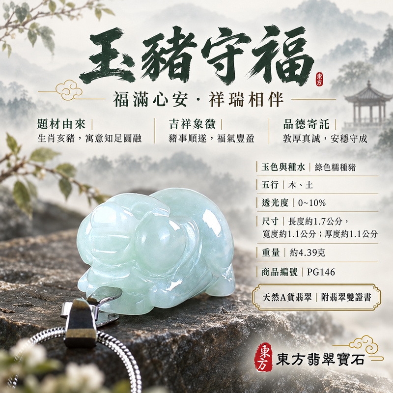 翡翠生肖豬項鍊玉珮|福氣圓滿・豐足安泰・家庭和樂・福運相隨・平安吉祥・萬事如意|天然A貨翡翠・緬甸玉・綠色・糯種|豬事如意|豬玉珮・豬玉墜・豬吊墜・翡翠豬牌・豬項鍊・緬甸玉項鍊・A貨翡翠項鍊|PG146|男女翡翠項鍊・送禮收藏|客製化訂做翡翠豬玉珮、翡翠豬玉墜、翡翠豬吊墜、翡翠豬項鍊|附A貨翡翠雙證書・東方翡翠寶石 翡翠生肖豬項鍊玉珮|福氣圓滿・豐足安泰・家庭和樂・福運相隨・平安吉祥・萬事如意|天然A貨翡翠・緬甸玉・綠色・糯種|豬事如意|豬玉珮・豬玉墜・豬吊墜・翡翠豬牌・豬項鍊・緬甸玉項鍊・A貨翡翠項鍊|PG146|男女翡翠項鍊・送禮收藏|客製化訂做翡翠豬玉珮、翡翠豬玉墜、翡翠豬吊墜、翡翠豬項鍊|附A貨翡翠雙證書・東方翡翠寶石