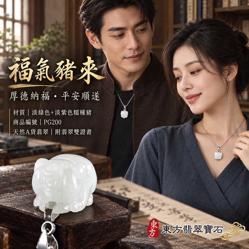 翡翠生肖豬項鍊玉珮|福氣圓滿・豐足安泰・家庭和樂・福運相隨・平安吉祥・萬事如意|天然A貨翡翠・緬甸玉・淡綠色・紫色・糯種|豬事如意|豬玉珮・豬玉墜・豬吊墜・翡翠豬牌・豬項鍊・緬甸玉項鍊・A貨翡翠項鍊|PG200|男女翡翠項鍊・送禮收藏|客製化訂做翡翠豬玉珮、翡翠豬玉墜、翡翠豬吊墜、翡翠豬項鍊|附A貨翡翠雙證書・東方翡翠寶石 翡翠生肖豬項鍊玉珮|福氣圓滿・豐足安泰・家庭和樂・福運相隨・平安吉祥・萬事如意|天然A貨翡翠・緬甸玉・淡綠色・紫色・糯種|豬事如意|豬玉珮・豬玉墜・豬吊墜・翡翠豬牌・豬項鍊・緬甸玉項鍊・A貨翡翠項鍊|PG200|男女翡翠項鍊・送禮收藏|客製化訂做翡翠豬玉珮、翡翠豬玉墜、翡翠豬吊墜、翡翠豬項鍊|附A貨翡翠雙證書・東方翡翠寶石