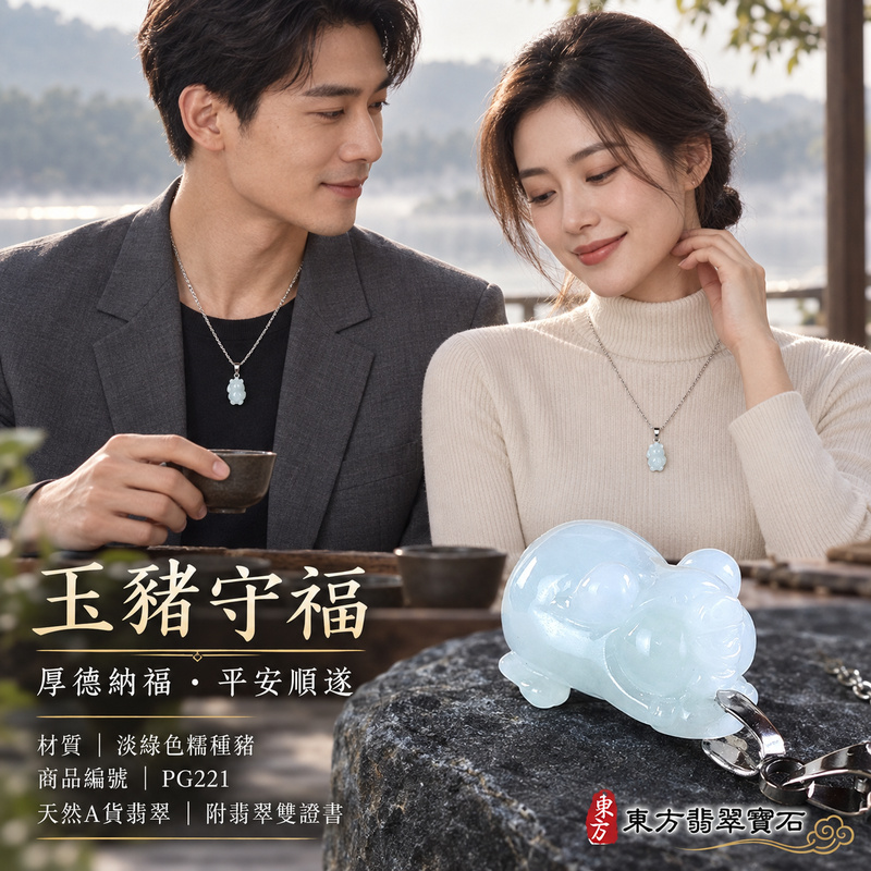 翡翠生肖豬項鍊玉珮|福氣圓滿・豐足安泰・家庭和樂・福運相隨・平安吉祥・萬事如意|天然A貨翡翠・緬甸玉・淡綠色・糯種|豬事如意|豬玉珮・豬玉墜・豬吊墜・翡翠豬牌・豬項鍊・緬甸玉項鍊・A貨翡翠項鍊|PG221|男女翡翠項鍊・送禮收藏|客製化訂做翡翠豬玉珮、翡翠豬玉墜、翡翠豬吊墜、翡翠豬項鍊|附A貨翡翠雙證書・東方翡翠寶石 翡翠生肖豬項鍊玉珮|福氣圓滿・豐足安泰・家庭和樂・福運相隨・平安吉祥・萬事如意|天然A貨翡翠・緬甸玉・淡綠色・糯種|豬事如意|豬玉珮・豬玉墜・豬吊墜・翡翠豬牌・豬項鍊・緬甸玉項鍊・A貨翡翠項鍊|PG221|男女翡翠項鍊・送禮收藏|客製化訂做翡翠豬玉珮、翡翠豬玉墜、翡翠豬吊墜、翡翠豬項鍊|附A貨翡翠雙證書・東方翡翠寶石