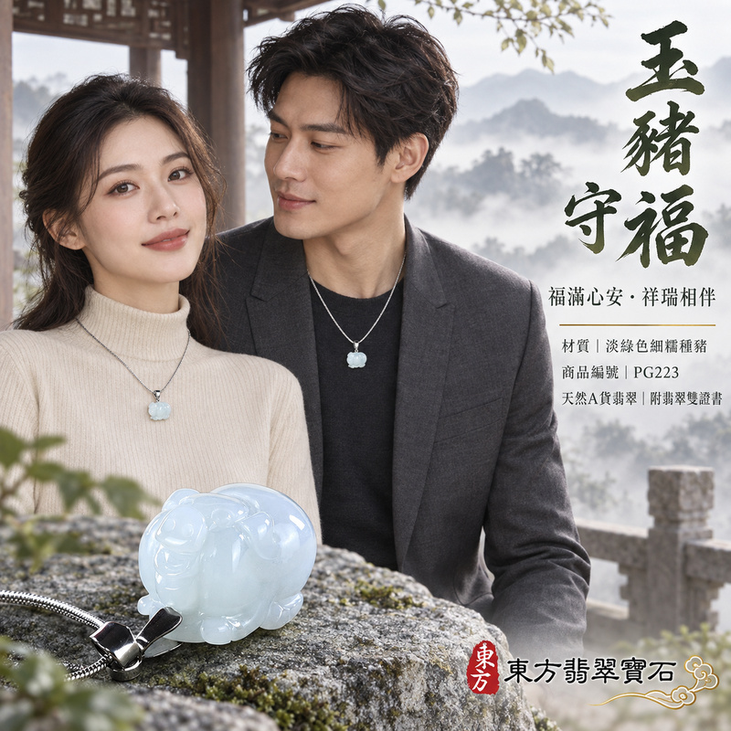 翡翠生肖豬項鍊玉珮|福氣圓滿・豐足安泰・家庭和樂・福運相隨・平安吉祥・萬事如意|天然A貨翡翠・緬甸玉・淡綠色・細糯種|豬事如意|豬玉珮・豬玉墜・豬吊墜・翡翠豬牌・豬項鍊・緬甸玉項鍊・A貨翡翠項鍊|PG223|男女翡翠項鍊・送禮收藏|客製化訂做翡翠豬玉珮、翡翠豬玉墜、翡翠豬吊墜、翡翠豬項鍊|附A貨翡翠雙證書・東方翡翠寶石 翡翠生肖豬項鍊玉珮|福氣圓滿・豐足安泰・家庭和樂・福運相隨・平安吉祥・萬事如意|天然A貨翡翠・緬甸玉・淡綠色・細糯種|豬事如意|豬玉珮・豬玉墜・豬吊墜・翡翠豬牌・豬項鍊・緬甸玉項鍊・A貨翡翠項鍊|PG223|男女翡翠項鍊・送禮收藏|客製化訂做翡翠豬玉珮、翡翠豬玉墜、翡翠豬吊墜、翡翠豬項鍊|附A貨翡翠雙證書・東方翡翠寶石