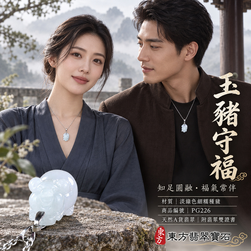 翡翠生肖豬項鍊玉珮|福氣圓滿・豐足安泰・家庭和樂・福運相隨・平安吉祥・萬事如意|天然A貨翡翠・緬甸玉・淡綠色・細糯種|豬事如意|豬玉珮・豬玉墜・豬吊墜・翡翠豬牌・豬項鍊・緬甸玉項鍊・A貨翡翠項鍊|PG226|男女翡翠項鍊・送禮收藏|客製化訂做翡翠豬玉珮、翡翠豬玉墜、翡翠豬吊墜、翡翠豬項鍊|附A貨翡翠雙證書・東方翡翠寶石 翡翠生肖豬項鍊玉珮|福氣圓滿・豐足安泰・家庭和樂・福運相隨・平安吉祥・萬事如意|天然A貨翡翠・緬甸玉・淡綠色・細糯種|豬事如意|豬玉珮・豬玉墜・豬吊墜・翡翠豬牌・豬項鍊・緬甸玉項鍊・A貨翡翠項鍊|PG226|男女翡翠項鍊・送禮收藏|客製化訂做翡翠豬玉珮、翡翠豬玉墜、翡翠豬吊墜、翡翠豬項鍊|附A貨翡翠雙證書・東方翡翠寶石