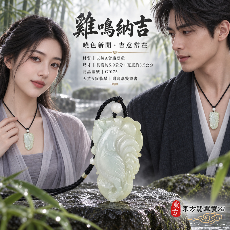 翡翠生肖雞項鍊玉珮|金雞報喜・勤勉守時・吉祥納福・前程光明・平安吉祥|天然A貨翡翠・緬甸玉|金雞報喜|雞玉珮・雞玉墜・雞吊墜・翡翠雞牌・雞項鍊・緬甸玉項鍊・A貨翡翠項鍊|GI075|男女翡翠項鍊・送禮收藏|客製化訂做翡翠雞玉珮、翡翠雞玉墜、翡翠雞吊墜、翡翠雞項鍊|附A貨翡翠雙證書・東方翡翠寶石 翡翠生肖雞項鍊玉珮|金雞報喜・勤勉守時・吉祥納福・前程光明・平安吉祥|天然A貨翡翠・緬甸玉|金雞報喜|雞玉珮・雞玉墜・雞吊墜・翡翠雞牌・雞項鍊・緬甸玉項鍊・A貨翡翠項鍊|GI075|男女翡翠項鍊・送禮收藏|客製化訂做翡翠雞玉珮、翡翠雞玉墜、翡翠雞吊墜、翡翠雞項鍊|附A貨翡翠雙證書・東方翡翠寶石