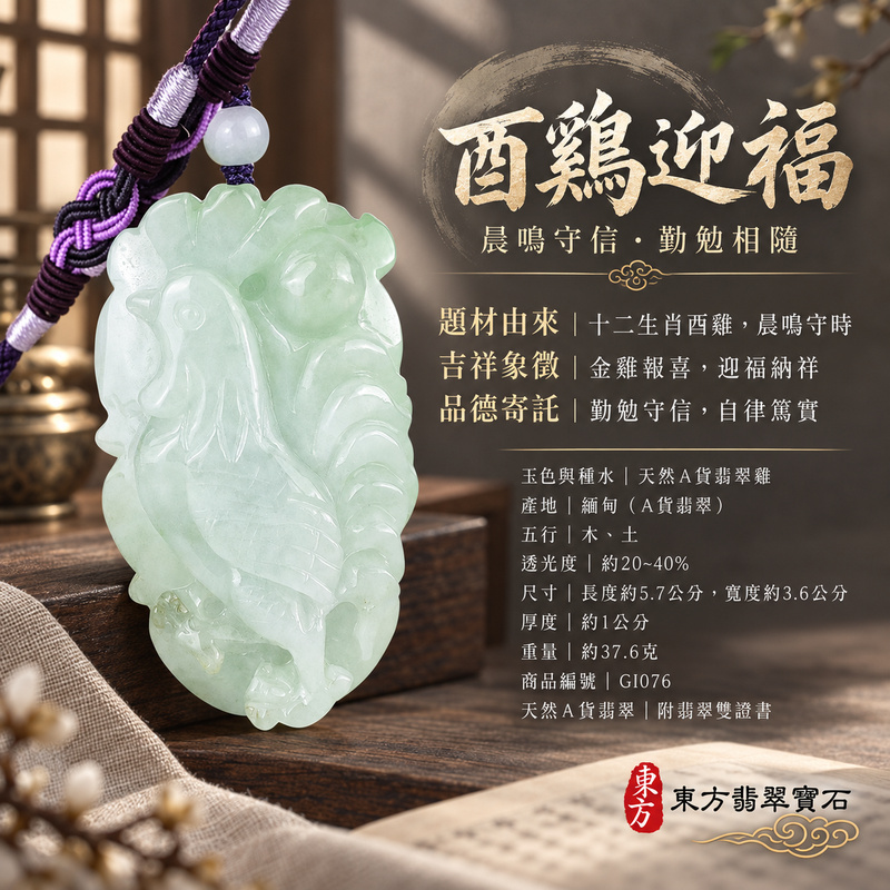 翡翠生肖雞項鍊玉珮|金雞報喜・勤勉守時・吉祥納福・前程光明・平安吉祥|天然A貨翡翠・緬甸玉|金雞報喜|雞玉珮・雞玉墜・雞吊墜・翡翠雞牌・雞項鍊・緬甸玉項鍊・A貨翡翠項鍊|GI076|男女翡翠項鍊・送禮收藏|客製化訂做翡翠雞玉珮、翡翠雞玉墜、翡翠雞吊墜、翡翠雞項鍊|附A貨翡翠雙證書・東方翡翠寶石 翡翠生肖雞項鍊玉珮|金雞報喜・勤勉守時・吉祥納福・前程光明・平安吉祥|天然A貨翡翠・緬甸玉|金雞報喜|雞玉珮・雞玉墜・雞吊墜・翡翠雞牌・雞項鍊・緬甸玉項鍊・A貨翡翠項鍊|GI076|男女翡翠項鍊・送禮收藏|客製化訂做翡翠雞玉珮、翡翠雞玉墜、翡翠雞吊墜、翡翠雞項鍊|附A貨翡翠雙證書・東方翡翠寶石