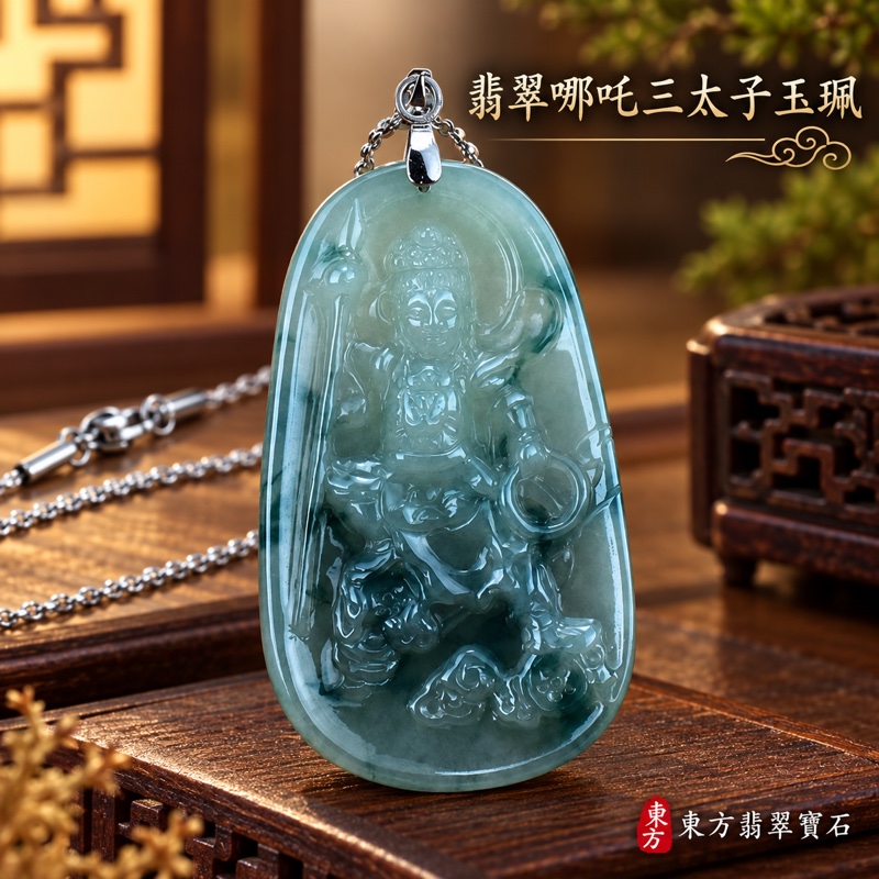 (已出售勿下標,可訂做)|翡翠哪吒三太子項鍊玉珮|中壇元帥哪吒太子玉珮・勇敢無畏・平安守護・事業靈活・行車平安・智慧變通・福氣相隨|A貨翡翠糯冰油青種帶飄花・灰藍綠色澤・緬甸玉玉墜|三太子玉珮TT025|客製化訂做各種翡翠哪吒三太子吊墜玉珮項鍊|附A貨翡翠雙證書1 (已出售勿下標,可訂做)|翡翠哪吒三太子項鍊玉珮|中壇元帥哪吒太子玉珮・勇敢無畏・平安守護・事業靈活・行車平安・智慧變通・福氣相隨|A貨翡翠糯冰油青種帶飄花・灰藍綠色澤・緬甸玉玉墜|三太子玉珮TT025|客製化訂做各種翡翠哪吒三太子吊墜玉珮項鍊|附A貨翡翠雙證書1