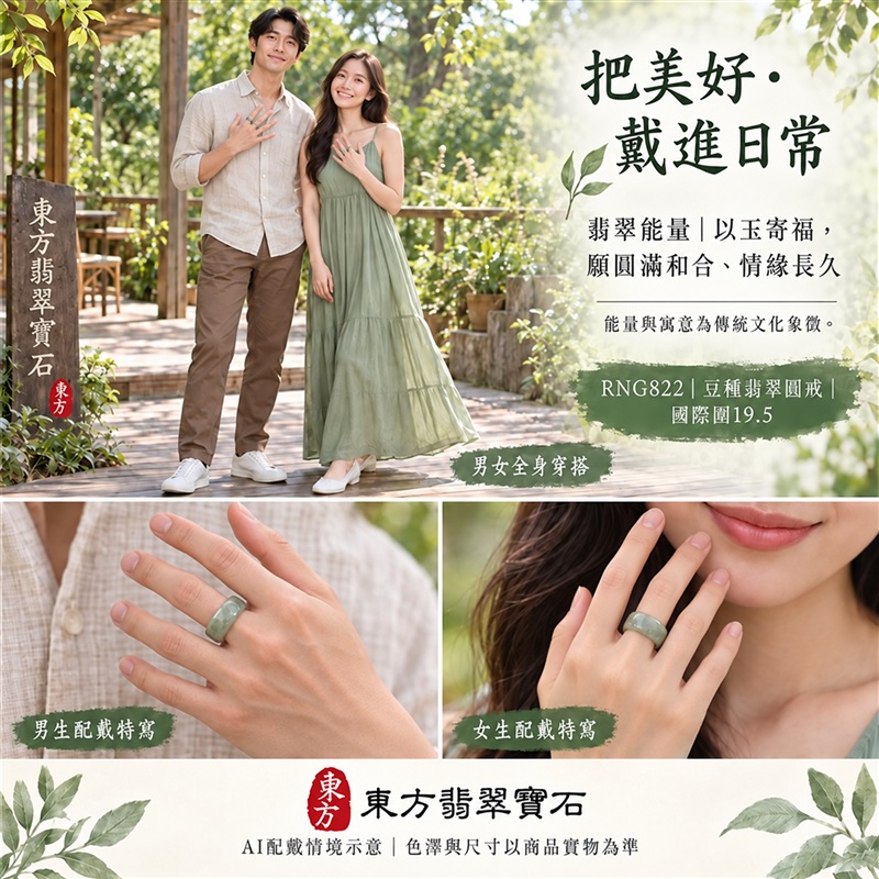A貨緬甸天然翡翠戒指|豆種翡翠圓戒 國際圍19.5|豆種晶粒質感 自然玉石紋理 樸實典雅的東方玉飾風格|圓形戒身寄寓圓滿和合、平安順遂、吉祥如意、福氣常伴與情緣長久|翡翠玉戒 緬甸玉戒指 圓戒 版指戒 版戒指 板指戒|日常佩戴 自用收藏 生日贈禮 紀念日心意 結婚戒指與情侶對戒選款|可客製化訂做各式翡翠戒指、吊墜、玉珮與項鍊|RNG822|附A貨翡翠雙證書2 A貨緬甸天然翡翠戒指|豆種翡翠圓戒 國際圍19.5|豆種晶粒質感 自然玉石紋理 樸實典雅的東方玉飾風格|圓形戒身寄寓圓滿和合、平安順遂、吉祥如意、福氣常伴與情緣長久|翡翠玉戒 緬甸玉戒指 圓戒 版指戒 版戒指 板指戒|日常佩戴 自用收藏 生日贈禮 紀念日心意 結婚戒指與情侶對戒選款|可客製化訂做各式翡翠戒指、吊墜、玉珮與項鍊|RNG822|附A貨翡翠雙證書2