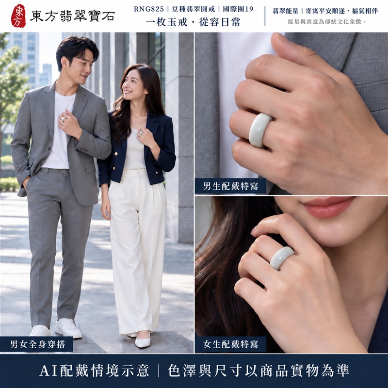 A貨緬甸天然翡翠戒指|豆種翡翠圓戒 國際圍19|豆種晶粒質感 自然玉石紋理 樸實典雅的東方玉飾風格|圓形戒身寄寓圓滿和合、平安順遂、吉祥如意、福氣常伴與情緣長久|翡翠玉戒 緬甸玉戒指 圓戒 版指戒 版戒指 板指戒|日常佩戴 自用收藏 生日贈禮 紀念日心意 結婚戒指與情侶對戒選款|可客製化訂做各式翡翠戒指、吊墜、玉珮與項鍊|RNG825|附A貨翡翠雙證書2 A貨緬甸天然翡翠戒指|豆種翡翠圓戒 國際圍19|豆種晶粒質感 自然玉石紋理 樸實典雅的東方玉飾風格|圓形戒身寄寓圓滿和合、平安順遂、吉祥如意、福氣常伴與情緣長久|翡翠玉戒 緬甸玉戒指 圓戒 版指戒 版戒指 板指戒|日常佩戴 自用收藏 生日贈禮 紀念日心意 結婚戒指與情侶對戒選款|可客製化訂做各式翡翠戒指、吊墜、玉珮與項鍊|RNG825|附A貨翡翠雙證書2
