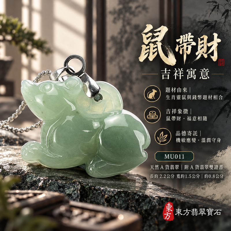 已售出可訂做|翡翠生肖鼠項鍊玉珮|靈巧機敏・福祿豐足・家業興旺・福運相隨・平安吉祥・招財納福|天然A貨翡翠・緬甸玉・油青・油青種|老鼠與錢幣,鼠帶財|鼠玉珮・鼠玉墜・鼠吊墜・翡翠鼠牌・鼠項鍊・緬甸玉項鍊・A貨翡翠項鍊|MU011|男女翡翠項鍊・送禮收藏|客製化訂做翡翠鼠玉珮、翡翠鼠玉墜、翡翠鼠吊墜、翡翠鼠項鍊|附A貨翡翠雙證書・東方翡翠寶石 已售出可訂做|翡翠生肖鼠項鍊玉珮|靈巧機敏・福祿豐足・家業興旺・福運相隨・平安吉祥・招財納福|天然A貨翡翠・緬甸玉・油青・油青種|老鼠與錢幣,鼠帶財|鼠玉珮・鼠玉墜・鼠吊墜・翡翠鼠牌・鼠項鍊・緬甸玉項鍊・A貨翡翠項鍊|MU011|男女翡翠項鍊・送禮收藏|客製化訂做翡翠鼠玉珮、翡翠鼠玉墜、翡翠鼠吊墜、翡翠鼠項鍊|附A貨翡翠雙證書・東方翡翠寶石
