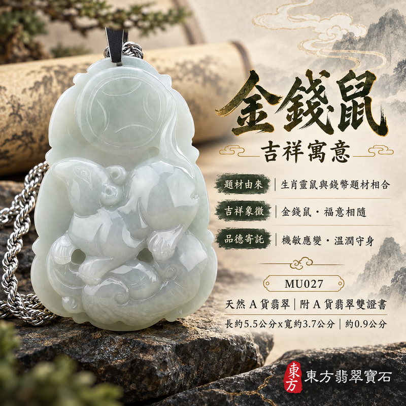 已售出可訂做|翡翠生肖鼠項鍊玉珮|靈巧機敏・福祿豐足・家業興旺・福運相隨・平安吉祥|天然A貨翡翠・緬甸玉・淡綠色・糯種|金錢鼠|鼠玉珮・鼠玉墜・鼠吊墜・翡翠鼠牌・鼠項鍊・緬甸玉項鍊・A貨翡翠項鍊|MU027|男女翡翠項鍊・送禮收藏|客製化訂做翡翠鼠玉珮、翡翠鼠玉墜、翡翠鼠吊墜、翡翠鼠項鍊|附A貨翡翠雙證書・東方翡翠寶石 已售出可訂做|翡翠生肖鼠項鍊玉珮|靈巧機敏・福祿豐足・家業興旺・福運相隨・平安吉祥|天然A貨翡翠・緬甸玉・淡綠色・糯種|金錢鼠|鼠玉珮・鼠玉墜・鼠吊墜・翡翠鼠牌・鼠項鍊・緬甸玉項鍊・A貨翡翠項鍊|MU027|男女翡翠項鍊・送禮收藏|客製化訂做翡翠鼠玉珮、翡翠鼠玉墜、翡翠鼠吊墜、翡翠鼠項鍊|附A貨翡翠雙證書・東方翡翠寶石