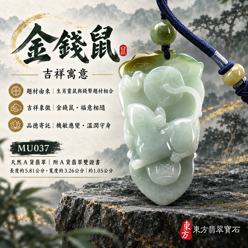 已售出可訂做|翡翠生肖鼠項鍊玉珮|靈巧機敏・福祿豐足・家業興旺・福運相隨・平安吉祥|天然A貨翡翠・緬甸玉・淺綠・糯種|金錢鼠|鼠玉珮・鼠玉墜・鼠吊墜・翡翠鼠牌・鼠項鍊・緬甸玉項鍊・A貨翡翠項鍊|MU037|男女翡翠項鍊・送禮收藏|客製化訂做翡翠鼠玉珮、翡翠鼠玉墜、翡翠鼠吊墜、翡翠鼠項鍊|附A貨翡翠雙證書・東方翡翠寶石 已售出可訂做|翡翠生肖鼠項鍊玉珮|靈巧機敏・福祿豐足・家業興旺・福運相隨・平安吉祥|天然A貨翡翠・緬甸玉・淺綠・糯種|金錢鼠|鼠玉珮・鼠玉墜・鼠吊墜・翡翠鼠牌・鼠項鍊・緬甸玉項鍊・A貨翡翠項鍊|MU037|男女翡翠項鍊・送禮收藏|客製化訂做翡翠鼠玉珮、翡翠鼠玉墜、翡翠鼠吊墜、翡翠鼠項鍊|附A貨翡翠雙證書・東方翡翠寶石