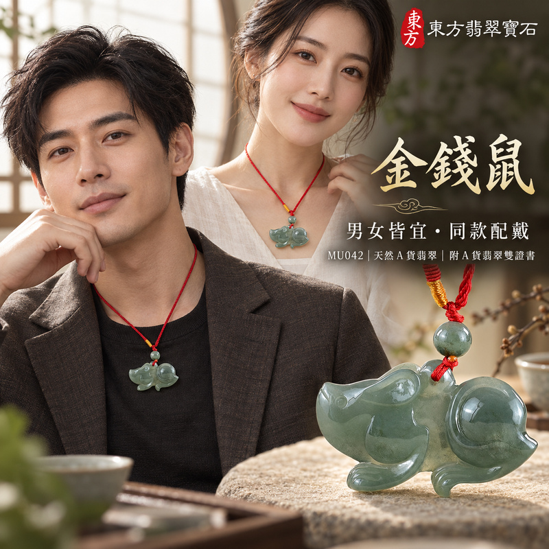 翡翠生肖鼠項鍊玉珮|靈巧機敏・福祿豐足・家業興旺・福運相隨・平安吉祥|天然A貨翡翠・緬甸玉・淺綠色・糯種|金錢鼠|鼠玉珮・鼠玉墜・鼠吊墜・翡翠鼠牌・鼠項鍊・緬甸玉項鍊・A貨翡翠項鍊|MU042|男女翡翠項鍊・送禮收藏|客製化訂做翡翠鼠玉珮、翡翠鼠玉墜、翡翠鼠吊墜、翡翠鼠項鍊|附A貨翡翠雙證書・東方翡翠寶石 翡翠生肖鼠項鍊玉珮|靈巧機敏・福祿豐足・家業興旺・福運相隨・平安吉祥|天然A貨翡翠・緬甸玉・淺綠色・糯種|金錢鼠|鼠玉珮・鼠玉墜・鼠吊墜・翡翠鼠牌・鼠項鍊・緬甸玉項鍊・A貨翡翠項鍊|MU042|男女翡翠項鍊・送禮收藏|客製化訂做翡翠鼠玉珮、翡翠鼠玉墜、翡翠鼠吊墜、翡翠鼠項鍊|附A貨翡翠雙證書・東方翡翠寶石