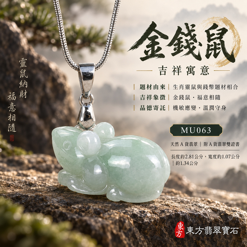 已售出可訂做|翡翠生肖鼠項鍊玉珮|靈巧機敏・福祿豐足・家業興旺・福運相隨・平安吉祥|天然A貨翡翠・緬甸玉・綠色・糯種|金錢鼠|鼠玉珮・鼠玉墜・鼠吊墜・翡翠鼠牌・鼠項鍊・緬甸玉項鍊・A貨翡翠項鍊|MU063|男女翡翠項鍊・送禮收藏|客製化訂做翡翠鼠玉珮、翡翠鼠玉墜、翡翠鼠吊墜、翡翠鼠項鍊|附A貨翡翠雙證書・東方翡翠寶石 已售出可訂做|翡翠生肖鼠項鍊玉珮|靈巧機敏・福祿豐足・家業興旺・福運相隨・平安吉祥|天然A貨翡翠・緬甸玉・綠色・糯種|金錢鼠|鼠玉珮・鼠玉墜・鼠吊墜・翡翠鼠牌・鼠項鍊・緬甸玉項鍊・A貨翡翠項鍊|MU063|男女翡翠項鍊・送禮收藏|客製化訂做翡翠鼠玉珮、翡翠鼠玉墜、翡翠鼠吊墜、翡翠鼠項鍊|附A貨翡翠雙證書・東方翡翠寶石
