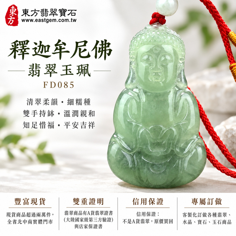 清翠柔韻細糯種釋迦牟尼佛翡翠玉珮|FD085|佛祖天然A貨緬甸玉項鍊吊墜・淡綠玉色清新自然・閉目含笑雙手持缽・細糯質感溫潤柔雅・坐姿造型圓潤親和|寓意慈悲向善、知足惜福、智慧增長、福慧雙修、心境平和、平安吉祥|可客製訂做各式翡翠釋迦牟尼佛吊墜玉珮項鍊|附A貨翡翠雙證書1 清翠柔韻細糯種釋迦牟尼佛翡翠玉珮|FD085|佛祖天然A貨緬甸玉項鍊吊墜・淡綠玉色清新自然・閉目含笑雙手持缽・細糯質感溫潤柔雅・坐姿造型圓潤親和|寓意慈悲向善、知足惜福、智慧增長、福慧雙修、心境平和、平安吉祥|可客製訂做各式翡翠釋迦牟尼佛吊墜玉珮項鍊|附A貨翡翠雙證書1
