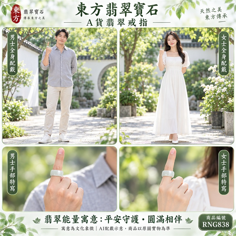 A貨緬甸天然翡翠戒指｜豆種翡翠圓戒 國際圍21｜豆種結構特色 自然玉石質感 圓形戒身造型 傳統玉飾與日常穿搭相融｜圓滿戒形承載平安順心、福祿相伴、團圓和合與珍惜情緣的祝願｜翡翠玉戒 緬甸玉戒指 圓戒 版指戒 版戒指 板指戒｜日常佩戴 自用收藏 生日贈禮 紀念日心意 結婚戒指與男女情侶對戒選款｜可客製化訂做各式翡翠戒指、吊墜、玉珮與項鍊｜RNG838｜附A貨翡翠雙證書2