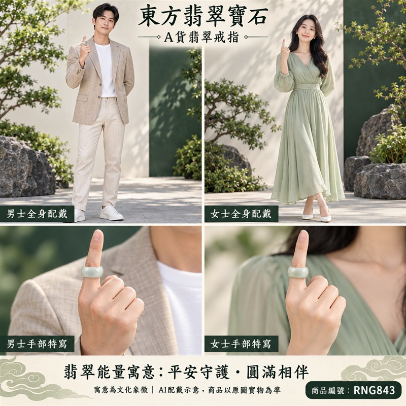 A貨緬甸天然翡翠戒指｜豆種翡翠圓戒 國際圍21｜豆種玉質觀感 天然翡翠紋理 簡約圓形戒身 含蓄耐看的東方珠寶韻味｜以玉寄福 圓戒寄託家庭和合、人際圓融、平安吉祥與長久相伴的美好心意｜翡翠玉戒 緬甸玉戒指 圓戒 版指戒 版戒指 板指戒｜日常佩戴 自用收藏 生日贈禮 紀念日心意 結婚戒指與男女情侶對戒選款｜可客製化訂做各式翡翠戒指、吊墜、玉珮與項鍊｜RNG843｜附A貨翡翠雙證書2