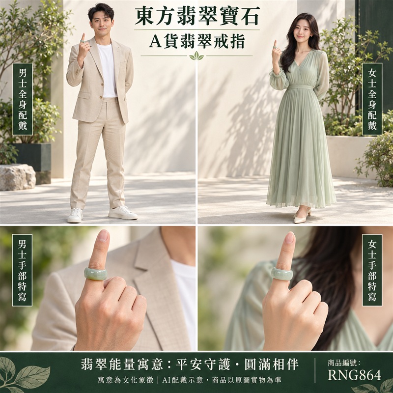 A貨緬甸天然翡翠戒指｜豆種翡翠圓戒 國際圍21｜豆種晶粒質感 自然玉石紋理 圓戒線條簡潔 樸實典雅的東方玉飾風格｜圓形戒身寄寓圓滿和合、平安順遂、吉祥如意、福氣常伴與情緣長久｜翡翠玉戒 緬甸玉戒指 圓戒 版指戒 版戒指 板指戒｜日常佩戴 自用收藏 生日贈禮 紀念日心意 結婚戒指與男女情侶對戒選款｜可客製化訂做各式翡翠戒指、吊墜、玉珮與項鍊｜RNG864｜附A貨翡翠雙證書2