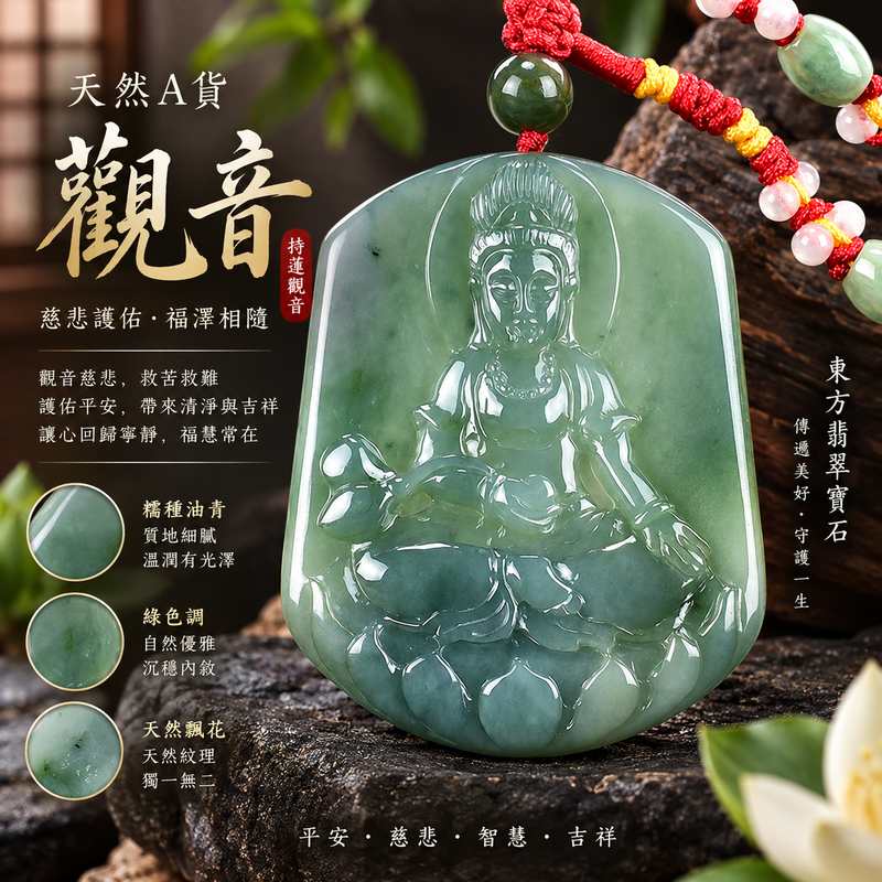 綠色糯種油青持蓮觀音觀世音菩薩翡翠玉珮 I 慈悲護佑平安吉祥福慧圓滿 GY459 溫潤油青色澤觀音項鍊玉墜 I 緬甸A貨翡翠觀世音菩薩玉珮附雙證書 I 木土五行吉祥佩飾男女皆宜日常佩戴收藏送禮 I 客製化訂做翡翠觀音吊墜玉珮項鍊傳承東方玉文化慈悲智慧守護祝福1 綠色糯種油青持蓮觀音觀世音菩薩翡翠玉珮 I 慈悲護佑平安吉祥福慧圓滿 GY459 溫潤油青色澤觀音項鍊玉墜 I 緬甸A貨翡翠觀世音菩薩玉珮附雙證書 I 木土五行吉祥佩飾男女皆宜日常佩戴收藏送禮 I 客製化訂做翡翠觀音吊墜玉珮項鍊傳承東方玉文化慈悲智慧守護祝福1