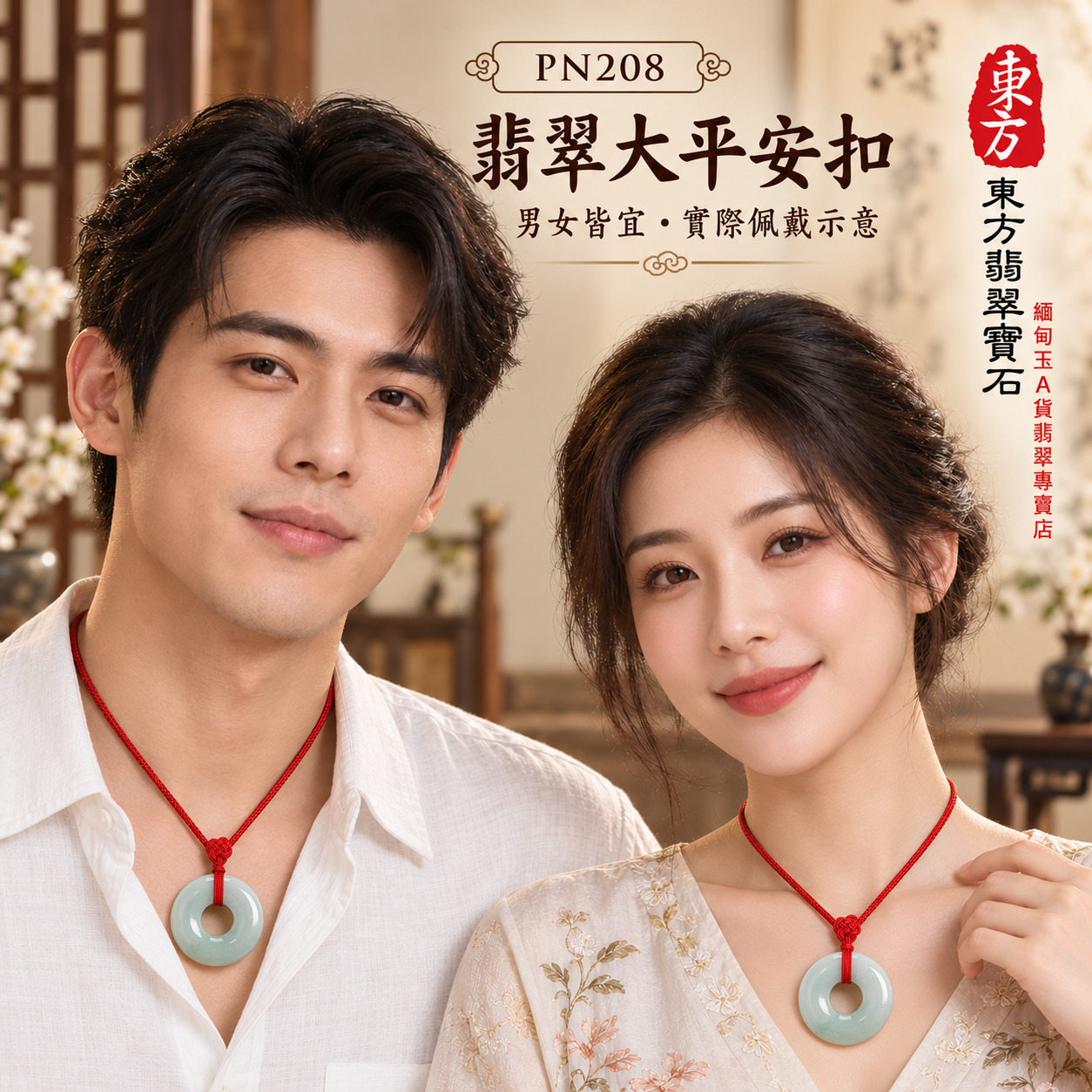 【A貨翡翠大平安扣項鍊玉珮｜PN208｜淡綠糯種緬甸玉、厚莊大器清雅、溫潤圓滿平安順遂】天然翡翠大平安扣玉墜，淡綠糯種呈現柔和清潤的天然玉色與溫潤玉質，厚莊大塊料輪廓沉穩大方，寓意平安富貴、圓滿和合、自然生機、家庭安穩、生活順遂、福氣長伴，適合男女大器佩戴、父母長輩贈禮、家人祝福、重要節慶送禮與天然翡翠收藏，客製化訂做各種翡翠大平安扣吊墜玉珮項鍊，PN208，附A貨翡翠雙證書2