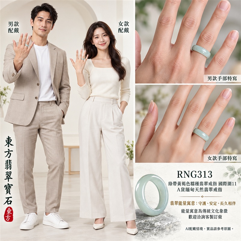 A貨緬甸天然翡翠戒指|綠帶黃褐色糯種翡翠戒指 國際圍11|俏色點綴 自然色澤層次 溫潤玉質觀感|寓意圓滿和合、平安順遂、吉祥如意、福氣常伴、情緣長久|翡翠玉戒 版指戒 男女對戒 情侶對戒|可客製訂做翡翠戒指、吊墜、玉珮、項鍊|RNG313|附A貨翡翠雙證書2 A貨緬甸天然翡翠戒指|綠帶黃褐色糯種翡翠戒指 國際圍11|俏色點綴 自然色澤層次 溫潤玉質觀感|寓意圓滿和合、平安順遂、吉祥如意、福氣常伴、情緣長久|翡翠玉戒 版指戒 男女對戒 情侶對戒|可客製訂做翡翠戒指、吊墜、玉珮、項鍊|RNG313|附A貨翡翠雙證書2
