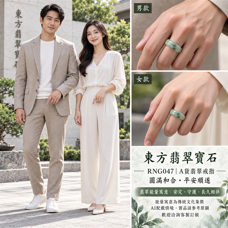 A貨緬甸天然翡翠戒指｜淺綠色糯種帶飄花翡翠圓戒 國際圍14｜飄花點綴玉色 自然色澤層次 糯種溫潤觀感 清雅耐看的東方玉飾韻味｜寓意圓滿和合、平安順遂、吉祥如意、福氣常伴、情緣長久｜翡翠玉戒 版指戒 結婚戒指 男女對戒 情侶對戒｜可客製訂做翡翠戒指、吊墜、玉珮、項鍊｜RNG047｜附A貨翡翠雙證書2