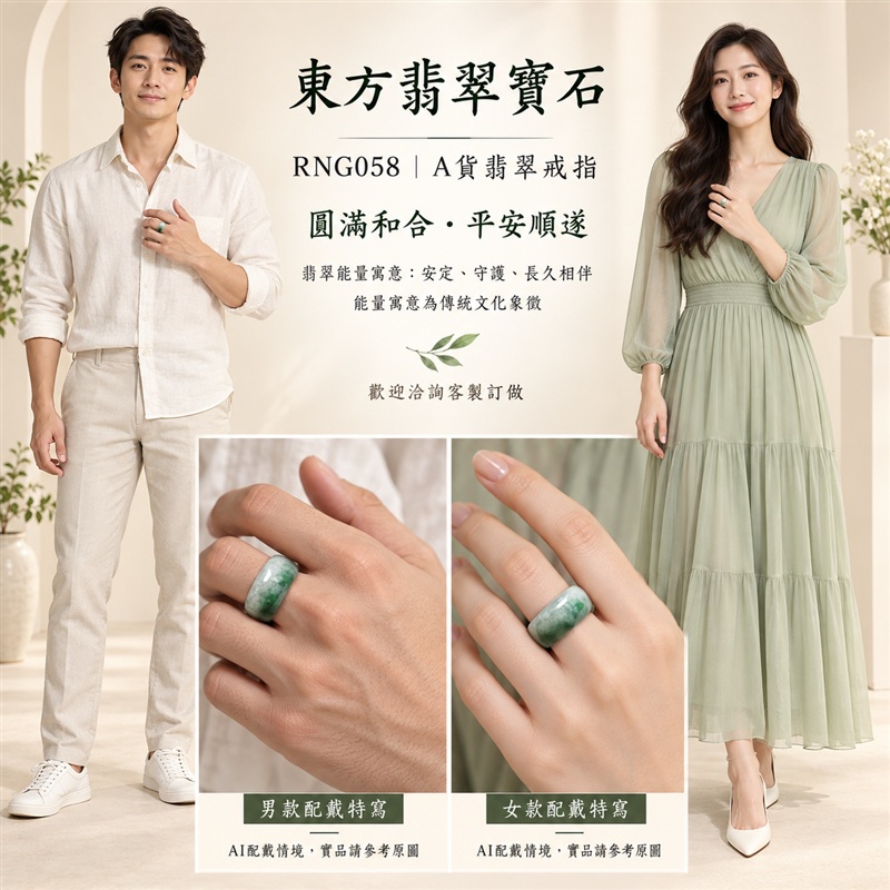 A貨緬甸天然翡翠戒指|糯種帶飄花翡翠戒指 國際圍20|飄花點綴玉色 自然色澤層次 糯種溫潤觀感 清雅耐看的東方玉飾韻味|寓意圓滿和合、平安順遂、吉祥如意、福氣常伴、情緣長久|翡翠玉戒 版指戒 結婚戒指 男女對戒 情侶對戒|可客製訂做翡翠戒指、吊墜、玉珮、項鍊|RNG058|附A貨翡翠雙證書2 A貨緬甸天然翡翠戒指|糯種帶飄花翡翠戒指 國際圍20|飄花點綴玉色 自然色澤層次 糯種溫潤觀感 清雅耐看的東方玉飾韻味|寓意圓滿和合、平安順遂、吉祥如意、福氣常伴、情緣長久|翡翠玉戒 版指戒 結婚戒指 男女對戒 情侶對戒|可客製訂做翡翠戒指、吊墜、玉珮、項鍊|RNG058|附A貨翡翠雙證書2